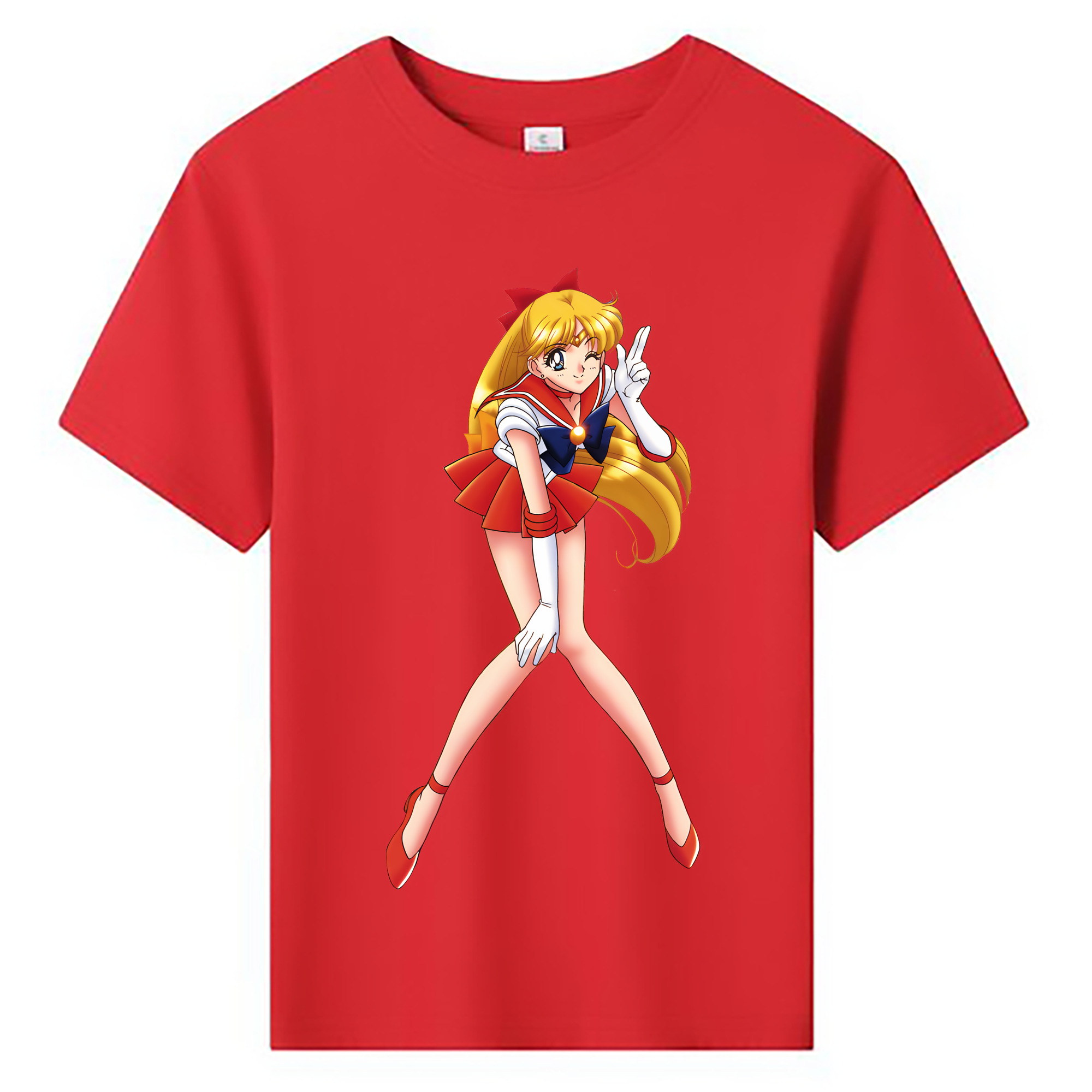 （画像用） 美少女戦士セーラームーン 愛野 美奈子 あいの みなこ Sailor Moon Aino Minako 綿100％キッズTシャツ（フロントプリント）