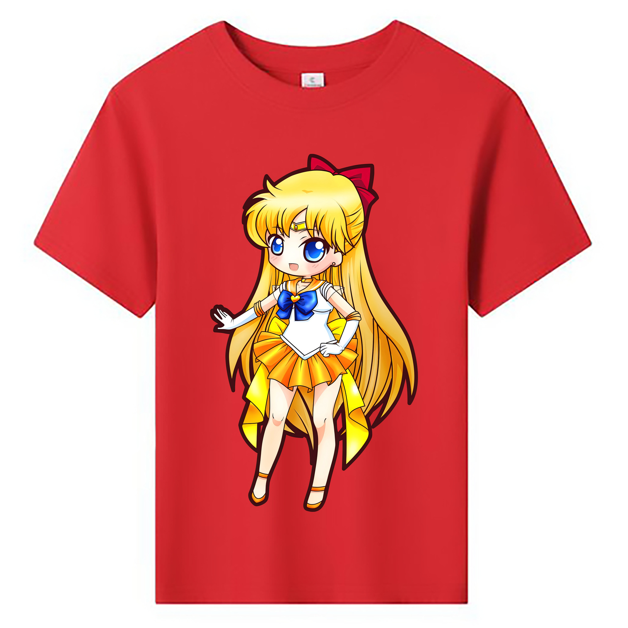（画像用） 美少女戦士セーラームーン 愛野 美奈子 あいの みなこ Sailor Moon Aino Minako 綿100％キッズTシャツ（フロントプリント）