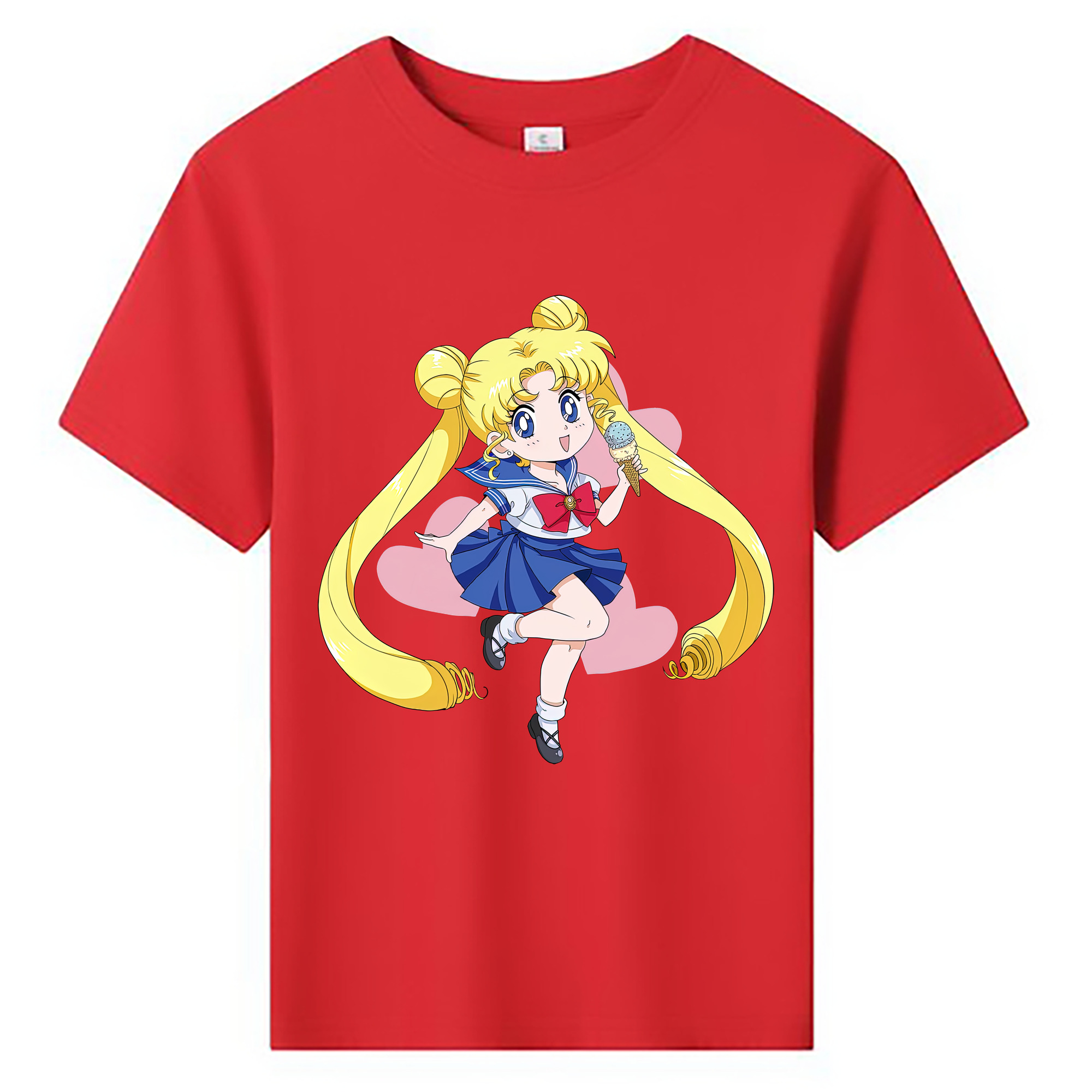 （画像用） 美少女戦士セーラームーン 愛野 美奈子 あいの みなこ Sailor Moon Aino Minako 綿100％キッズTシャツ（フロントプリント）