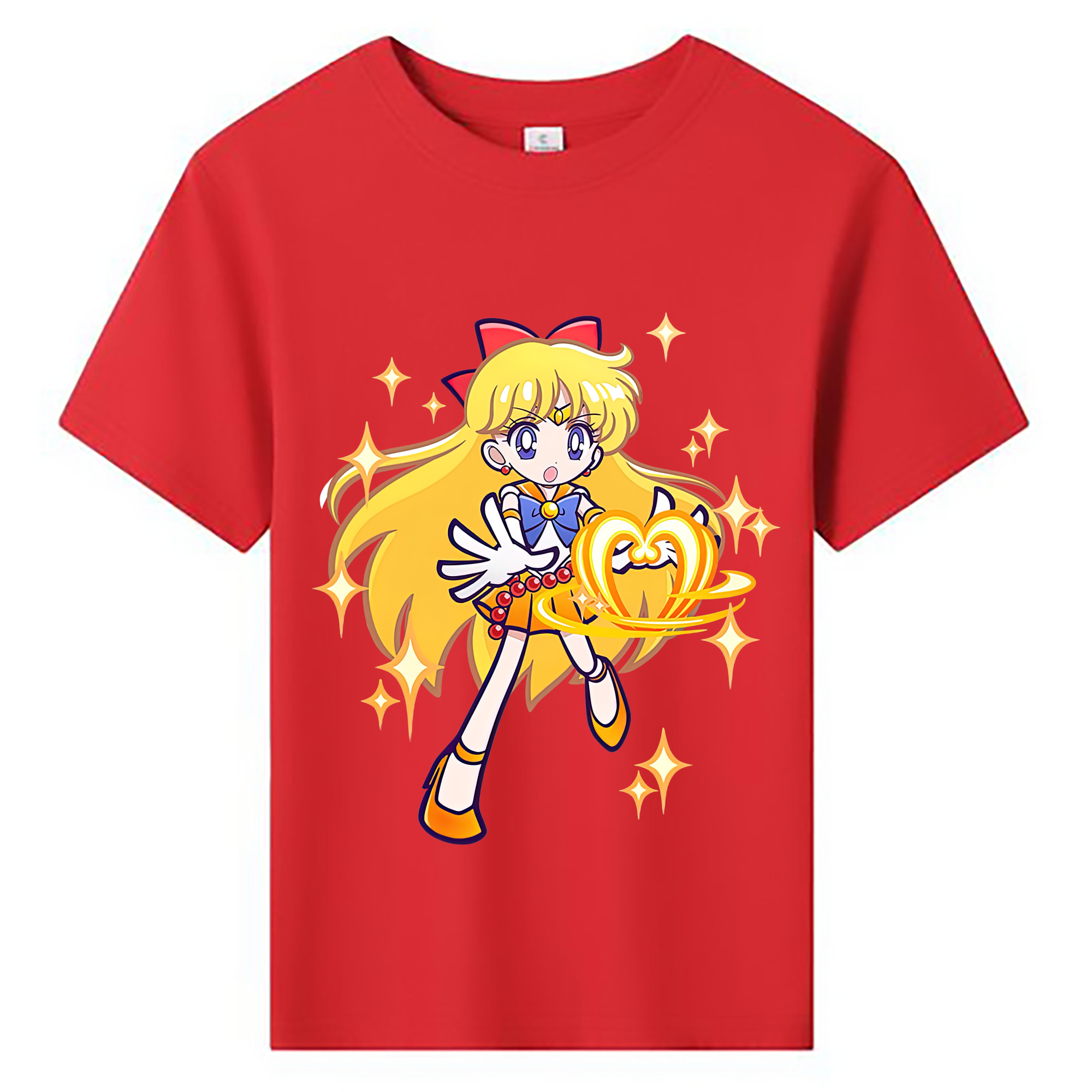 （画像用） 美少女戦士セーラームーン 愛野 美奈子 あいの みなこ Sailor Moon Aino Minako 綿100％キッズTシャツ（フロントプリント）