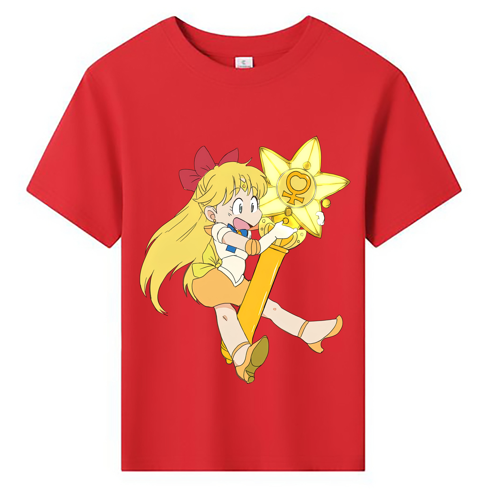 （画像用） 美少女戦士セーラームーン 愛野 美奈子 あいの みなこ Sailor Moon Aino Minako 綿100％キッズTシャツ（フロントプリント）