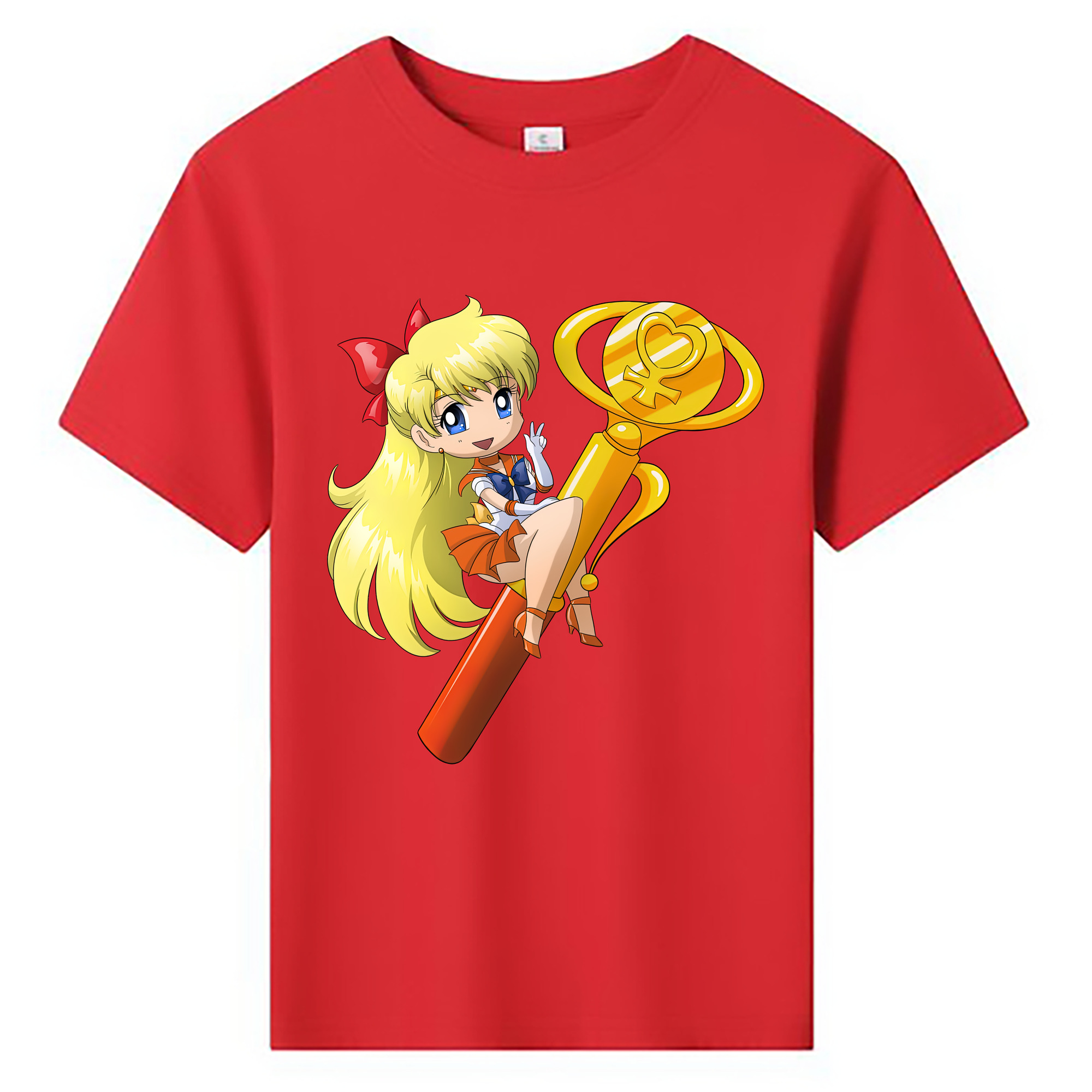 （画像用） 美少女戦士セーラームーン 愛野 美奈子 あいの みなこ Sailor Moon Aino Minako 綿100％キッズTシャツ（フロントプリント）