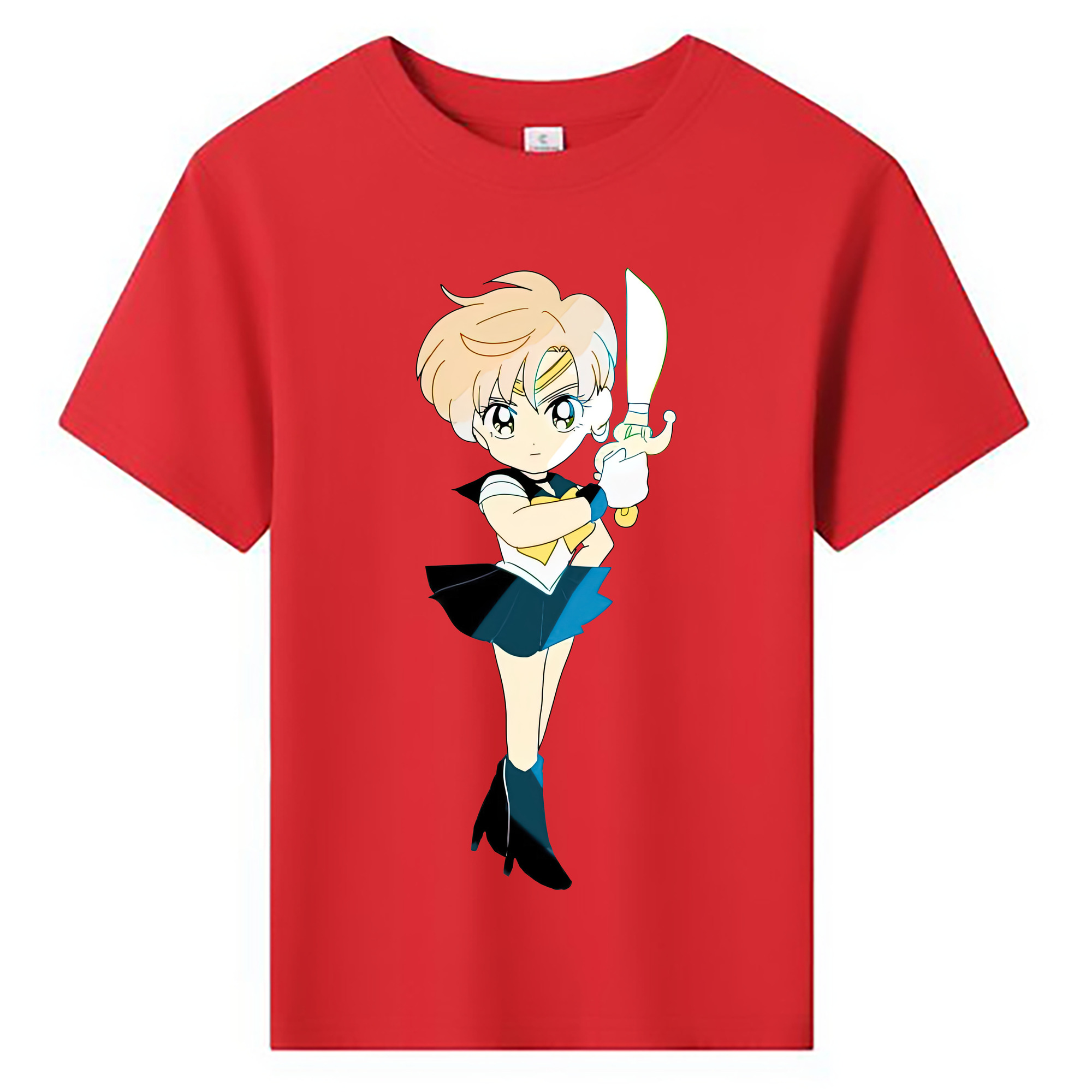 （画像用） 美少女戦士セーラームーン 天王はるか Sailor Moon Tenoh Haruka 綿100％キッズTシャツ（フロントプリント）