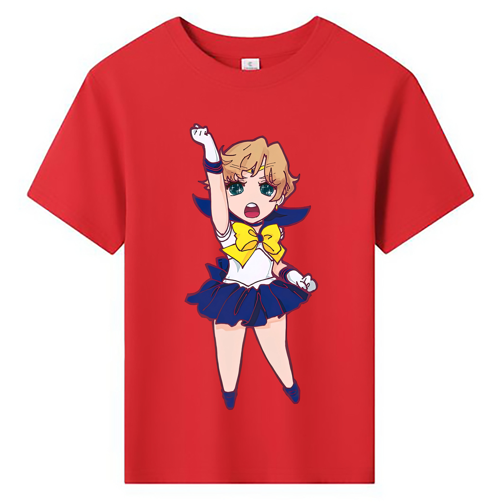 （画像用） 美少女戦士セーラームーン 天王はるか Sailor Moon Tenoh Haruka 綿100％キッズTシャツ（フロントプリント）
