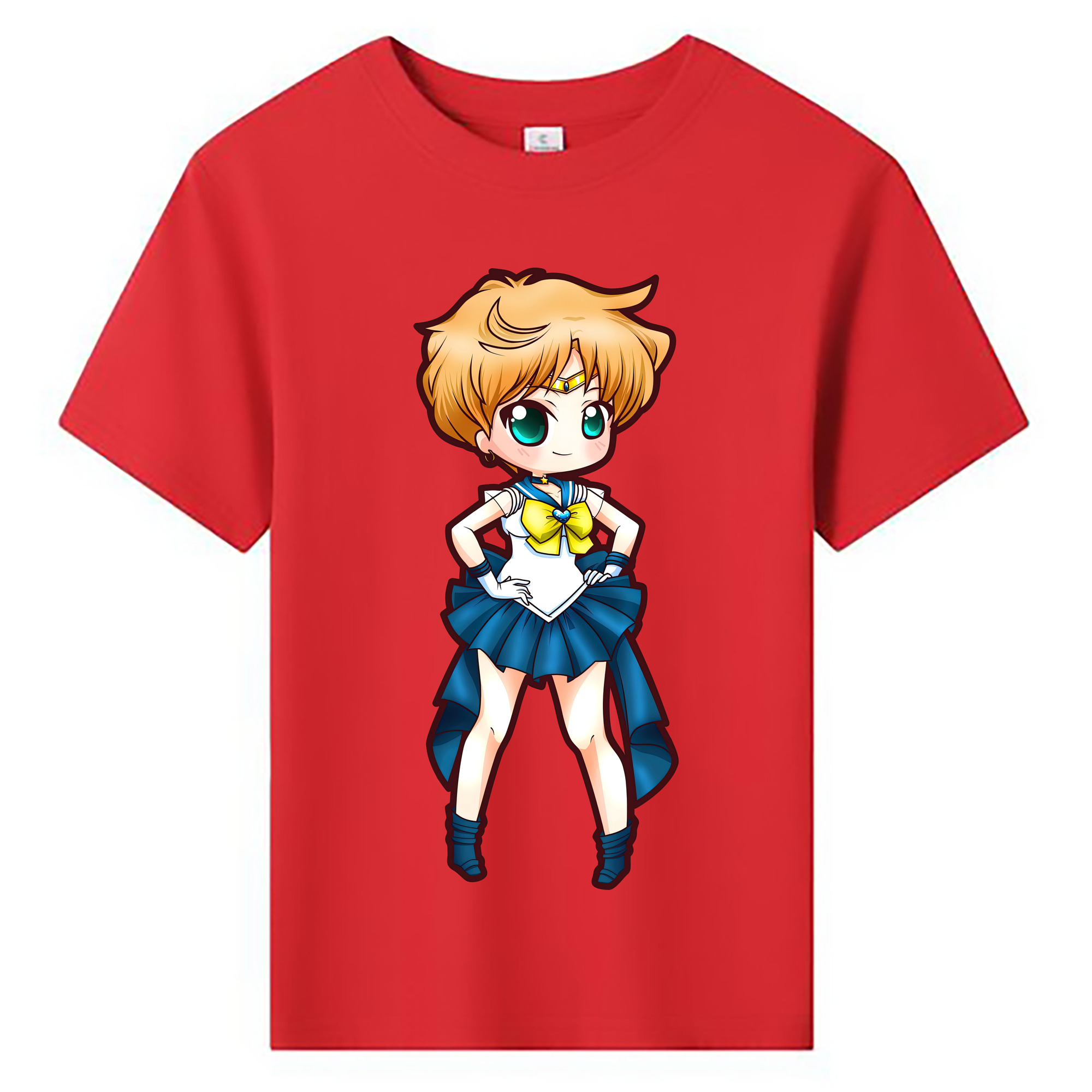 （画像用） 美少女戦士セーラームーン 天王はるか Sailor Moon Tenoh Haruka 綿100％キッズTシャツ（フロントプリント）