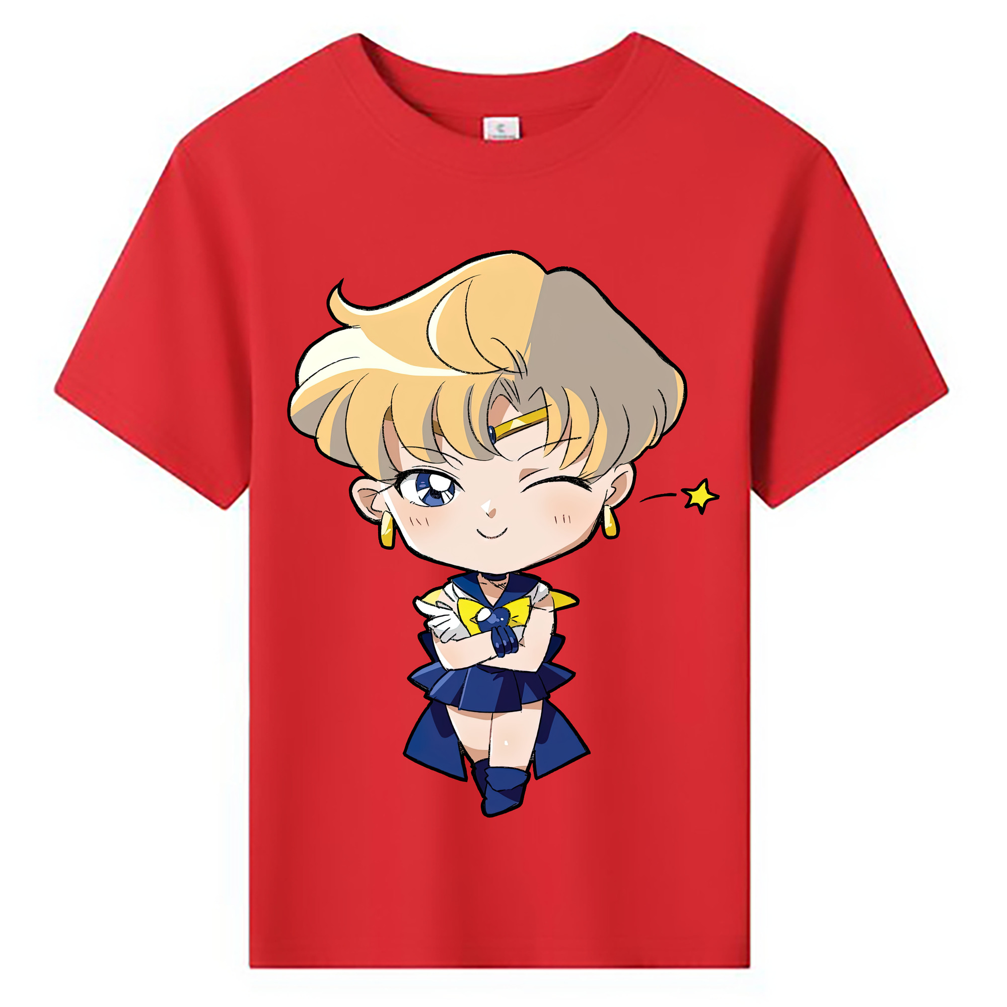 （画像用） 美少女戦士セーラームーン 天王はるか Sailor Moon Tenoh Haruka 綿100％キッズTシャツ（フロントプリント）