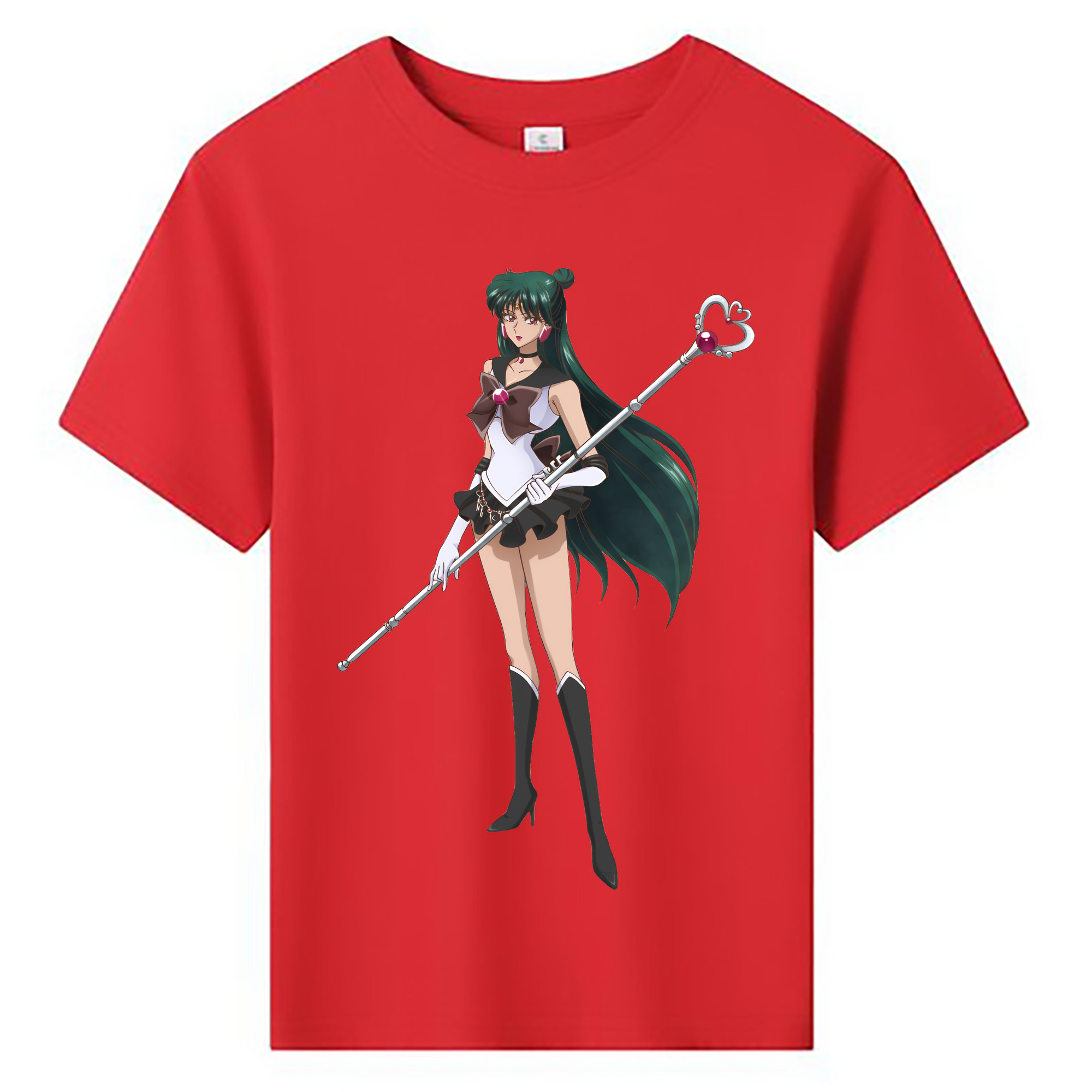 （画像用） 美少女戦士セーラームーン 冥王せつな Sailor Moon Meiou Setsuna 綿100％キッズTシャツ（フロントプリント）