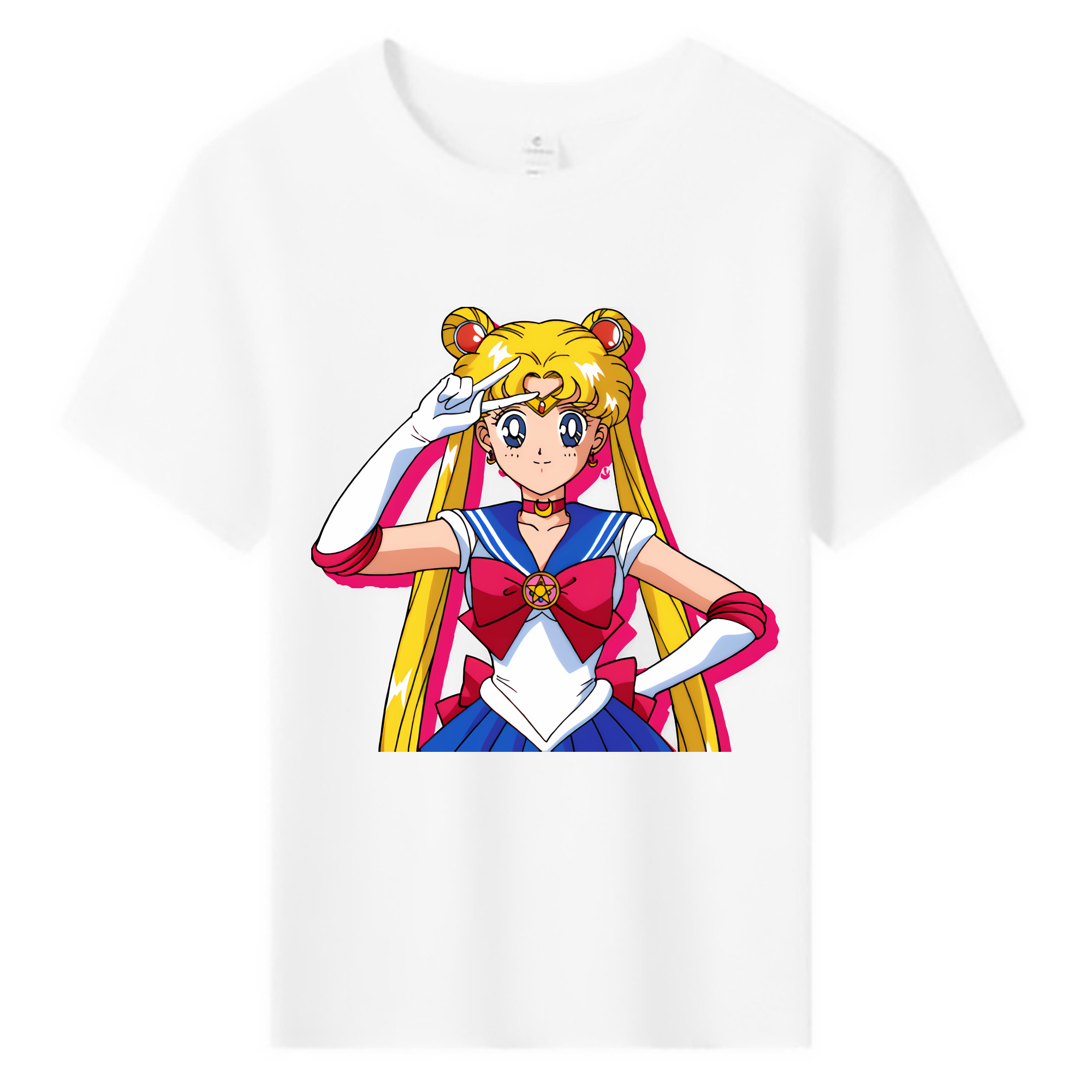 （画像用） 美少女戦士セーラームーン 月野 うさぎ つきの うさぎ Sailor Moon Tsukino Usagi 綿100％キッズTシャツ（フロントプリント）