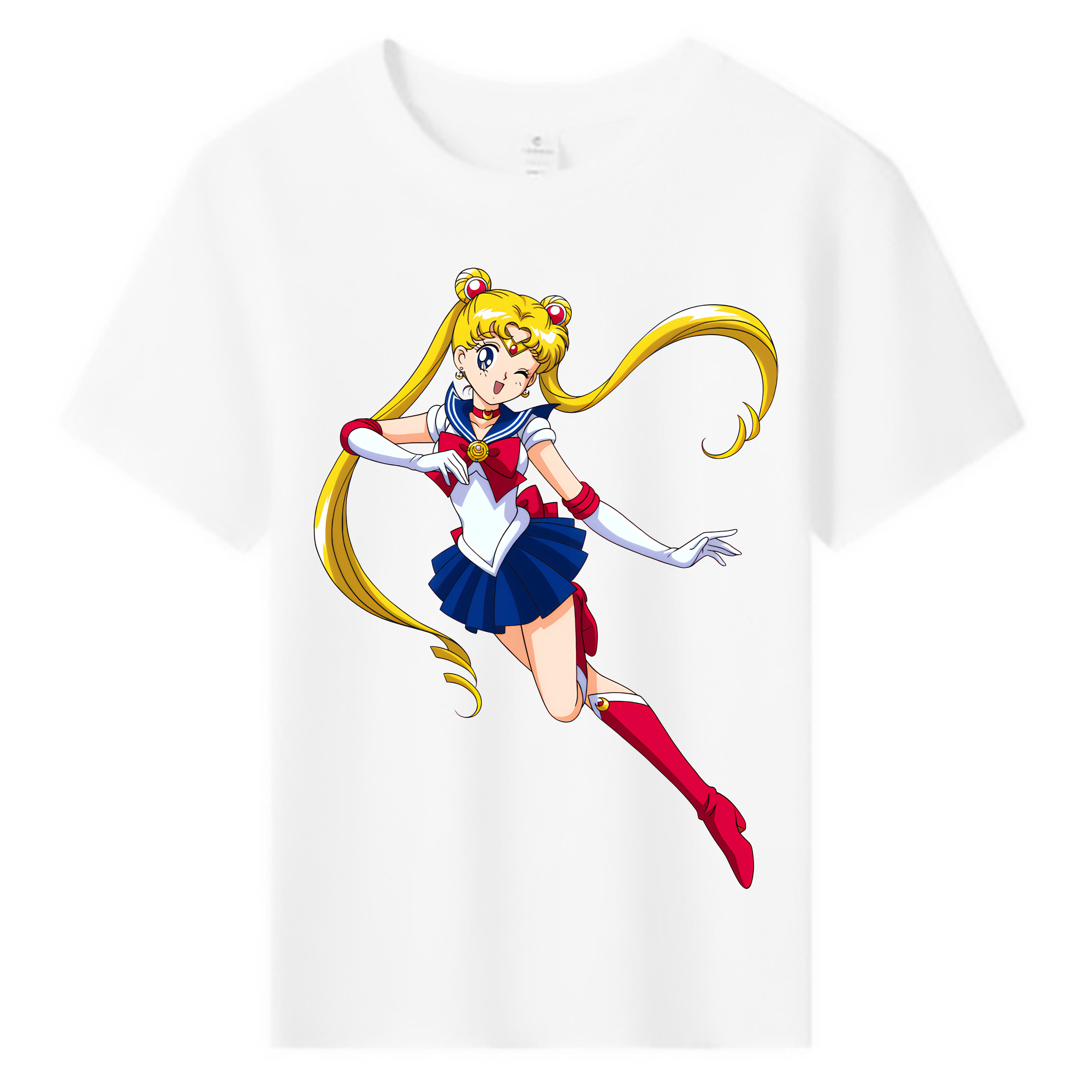 （画像用） 美少女戦士セーラームーン 月野 うさぎ つきの うさぎ Sailor Moon Tsukino Usagi 綿100％キッズTシャツ（フロントプリント）