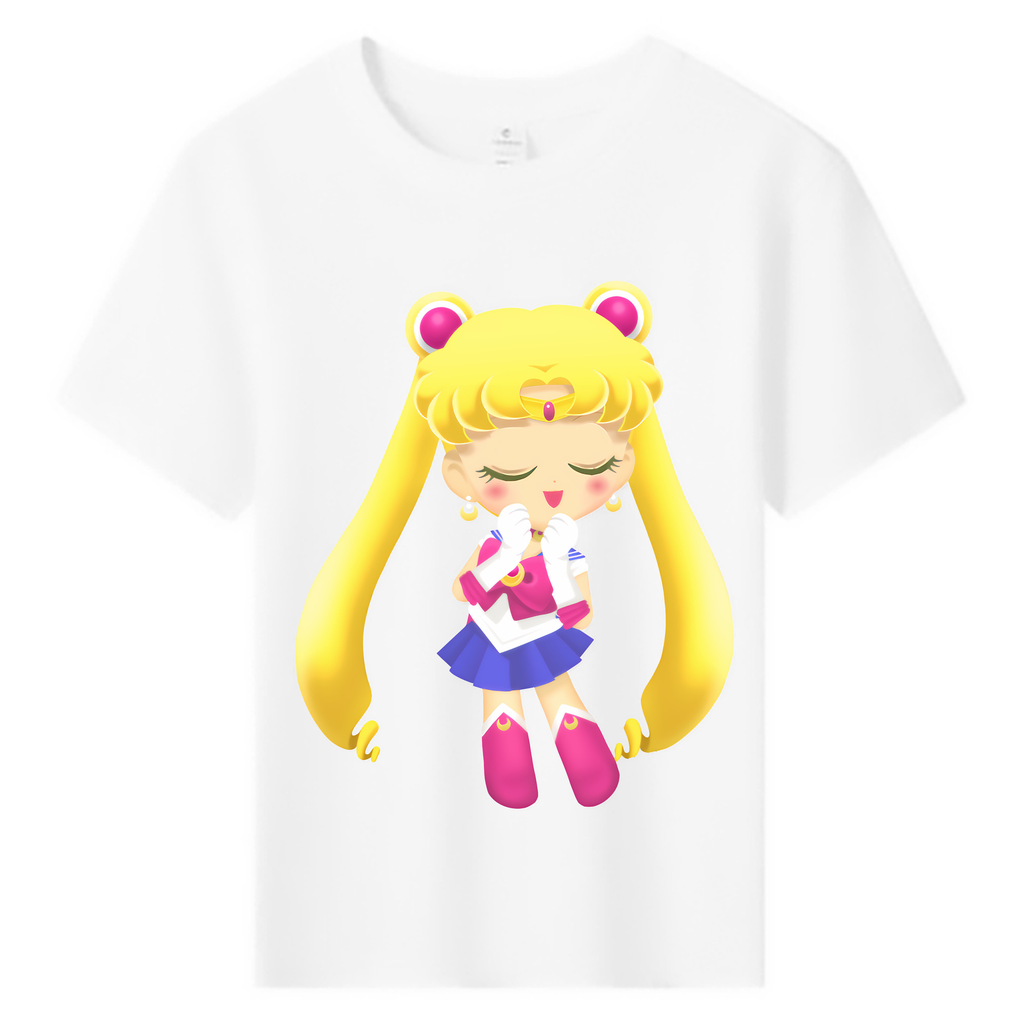 （画像用） 美少女戦士セーラームーン 月野 うさぎ つきの うさぎ Sailor Moon Tsukino Usagi 綿100％キッズTシャツ（フロントプリント）