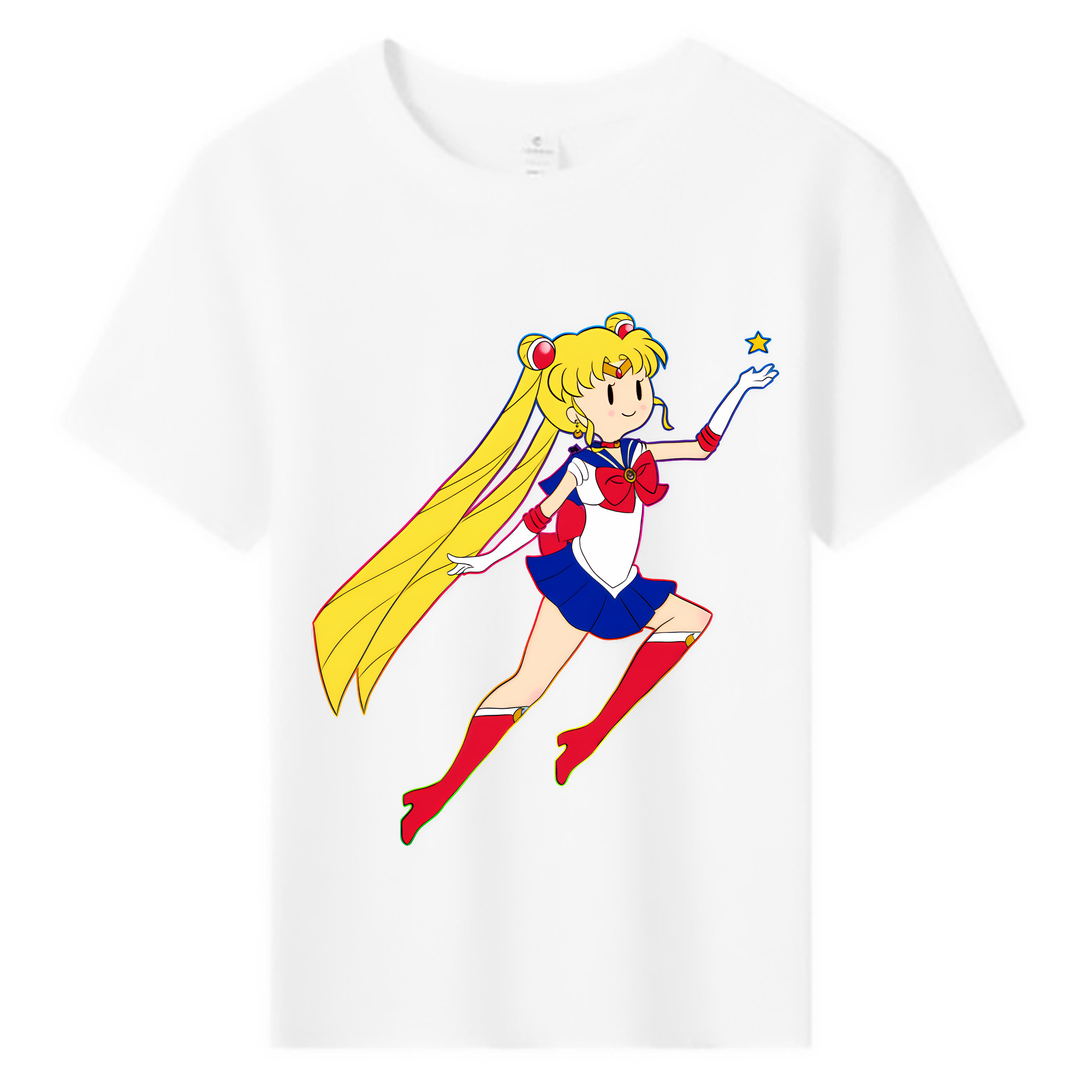 （画像用） 美少女戦士セーラームーン 月野 うさぎ つきの うさぎ Sailor Moon Tsukino Usagi 綿100％キッズTシャツ（フロントプリント）