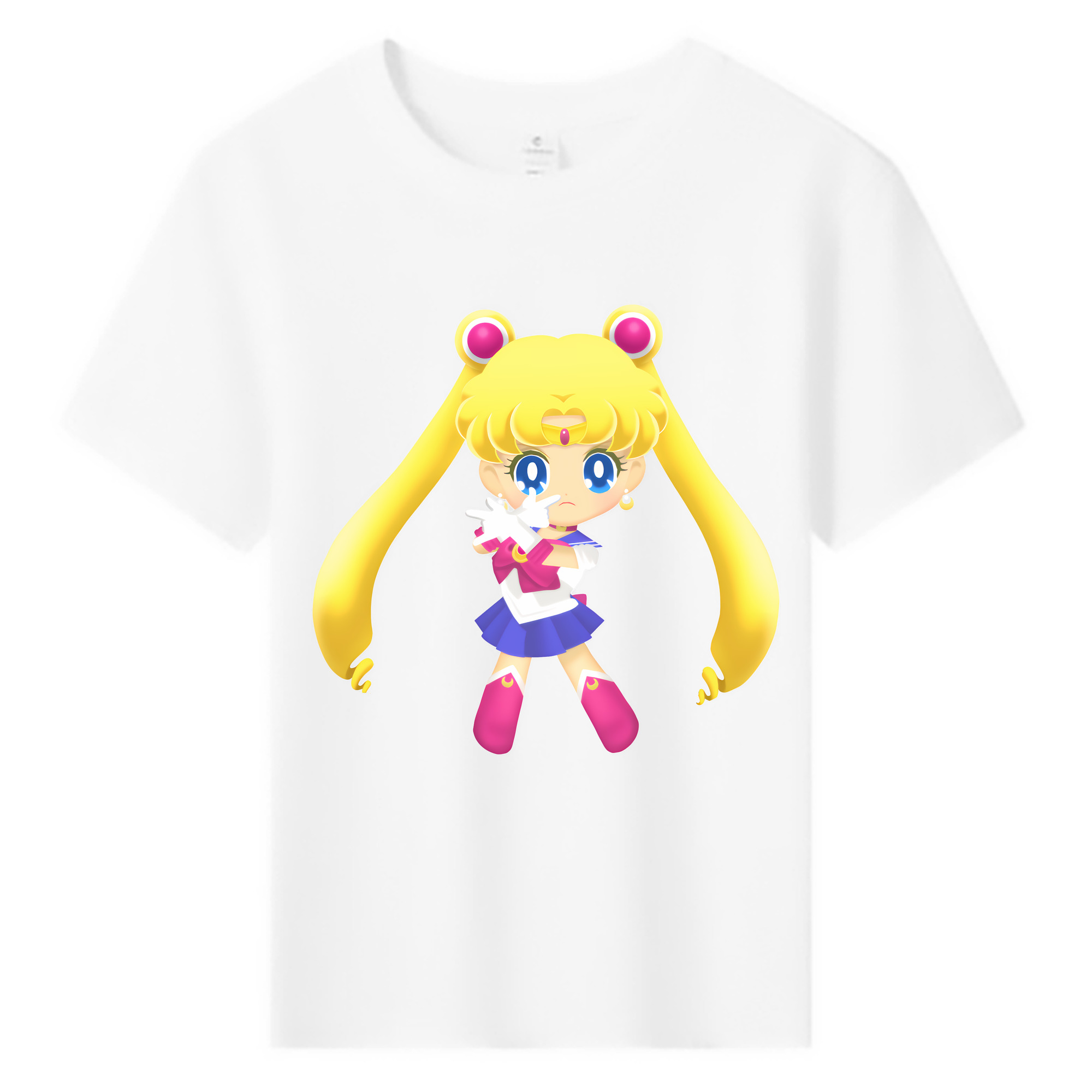 （画像用） 美少女戦士セーラームーン 月野 うさぎ つきの うさぎ Sailor Moon Tsukino Usagi 綿100％キッズTシャツ（フロントプリント）