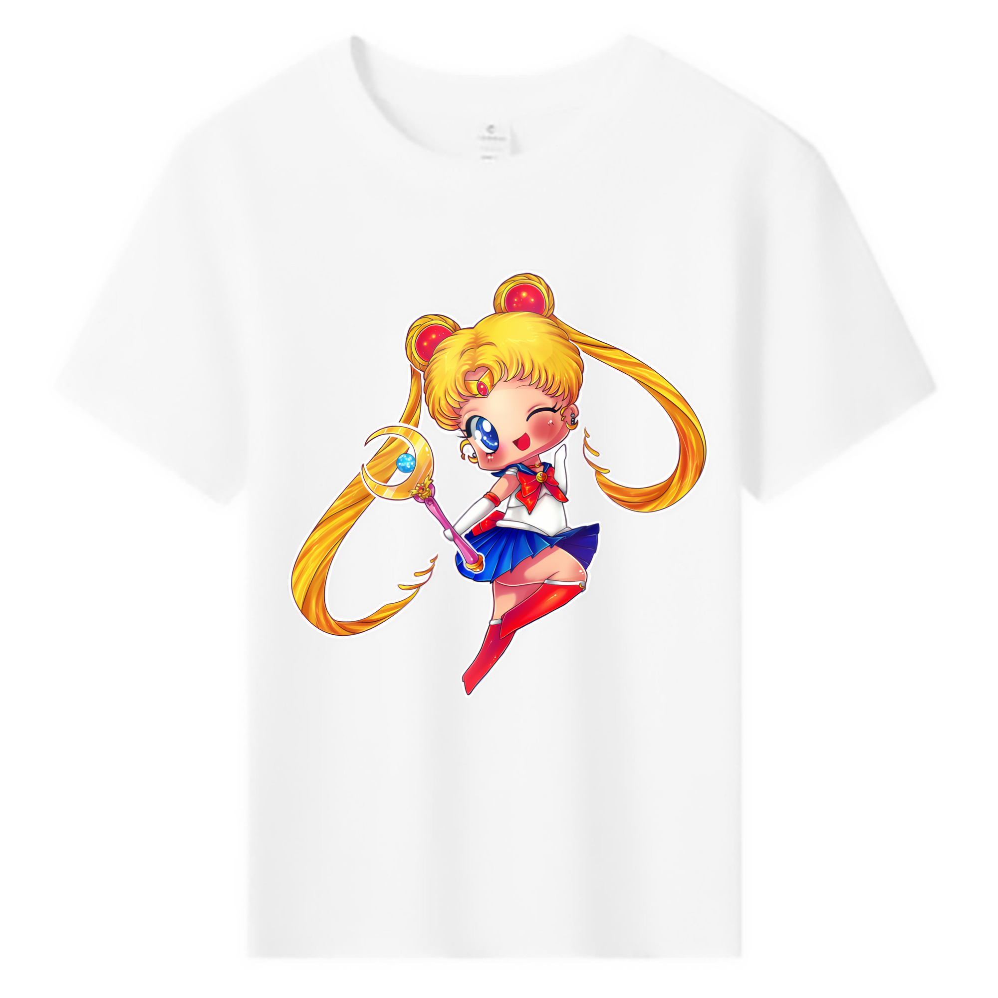 （画像用） 美少女戦士セーラームーン 月野 うさぎ つきの うさぎ Sailor Moon Tsukino Usagi 綿100％キッズTシャツ（フロントプリント）