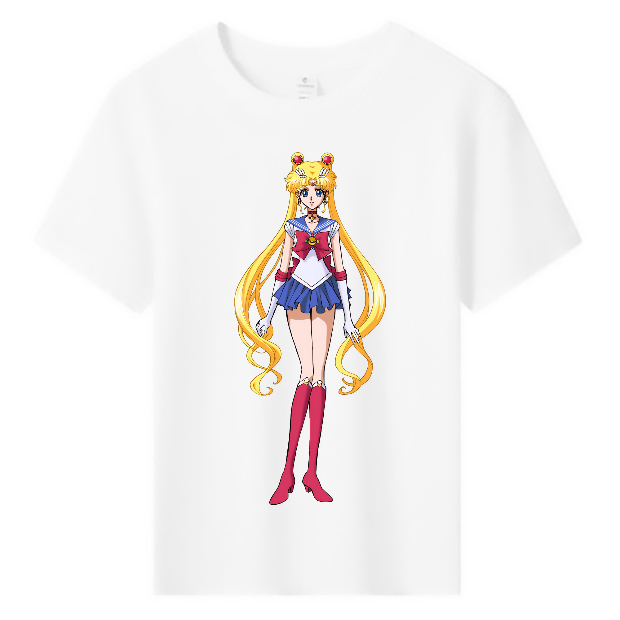 （画像用） 美少女戦士セーラームーン 月野 うさぎ つきの うさぎ Sailor Moon Tsukino Usagi 綿100％キッズTシャツ（フロントプリント）