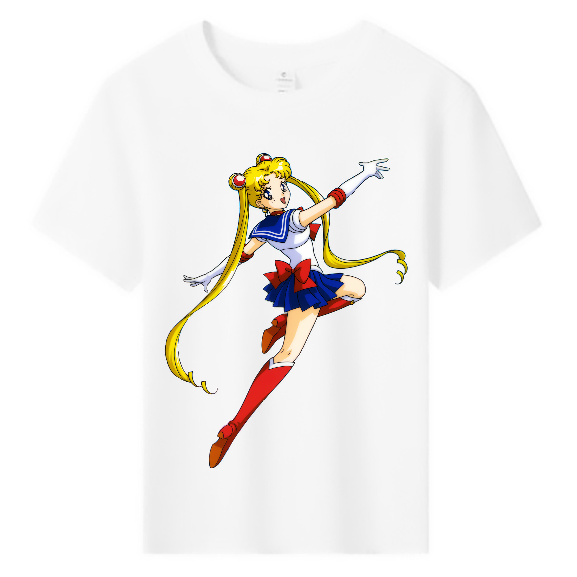 （画像用） 美少女戦士セーラームーン 月野 うさぎ つきの うさぎ Sailor Moon Tsukino Usagi 綿100％キッズTシャツ（フロントプリント）