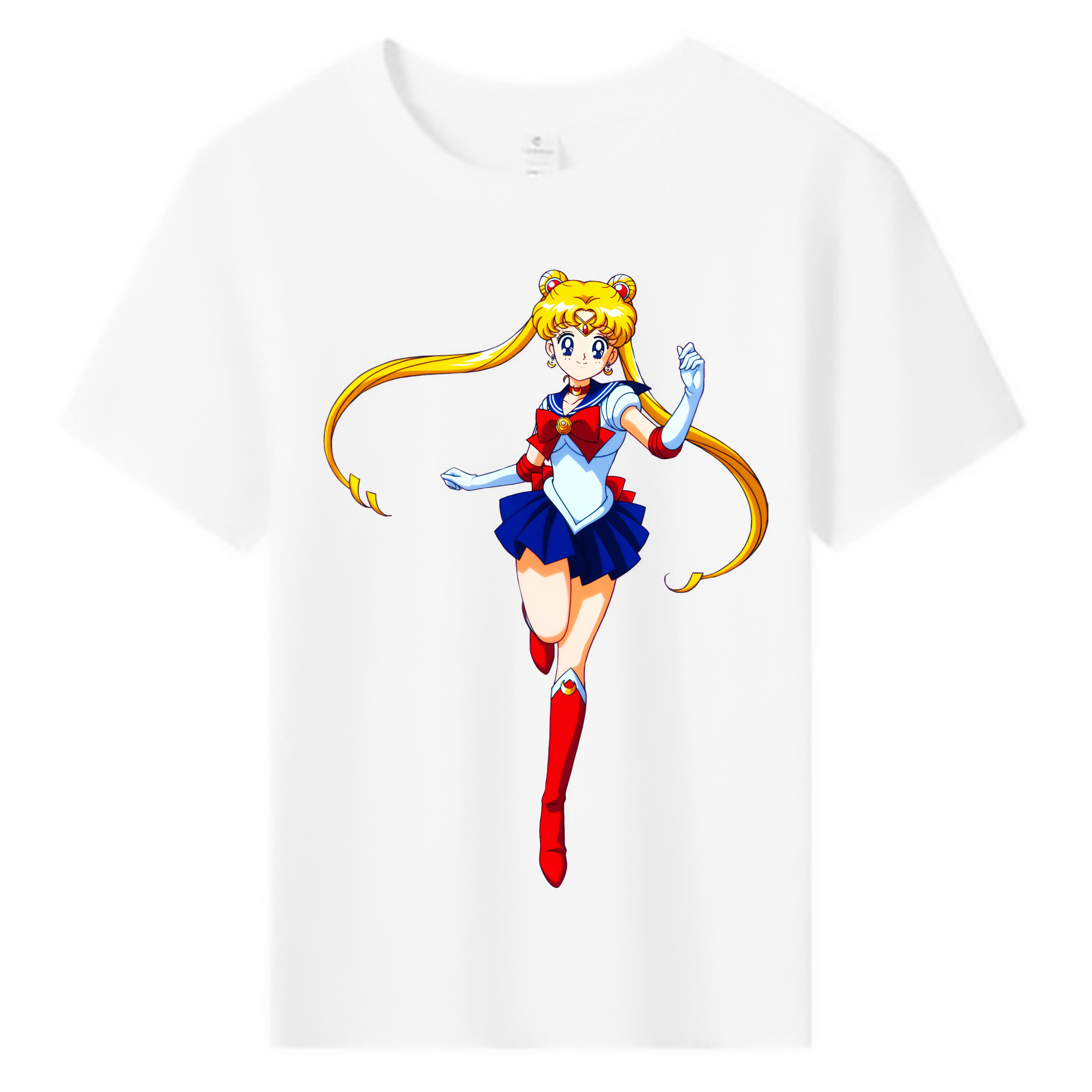 （画像用） 美少女戦士セーラームーン 月野 うさぎ つきの うさぎ Sailor Moon Tsukino Usagi 綿100％キッズTシャツ（フロントプリント）
