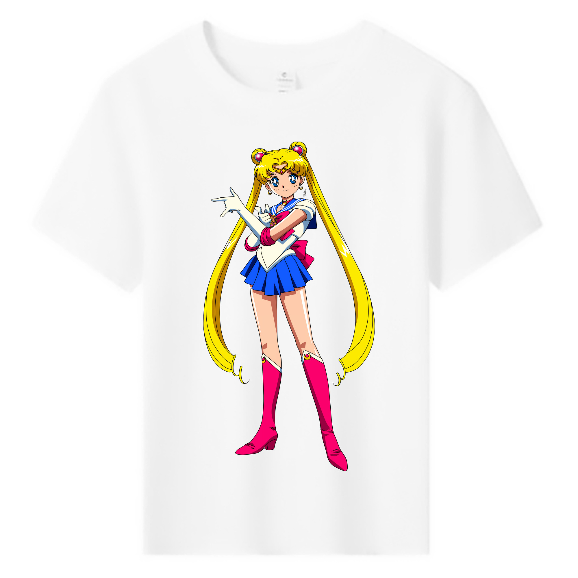 （画像用） 美少女戦士セーラームーン 月野 うさぎ つきの うさぎ Sailor Moon Tsukino Usagi 綿100％キッズTシャツ（フロントプリント）