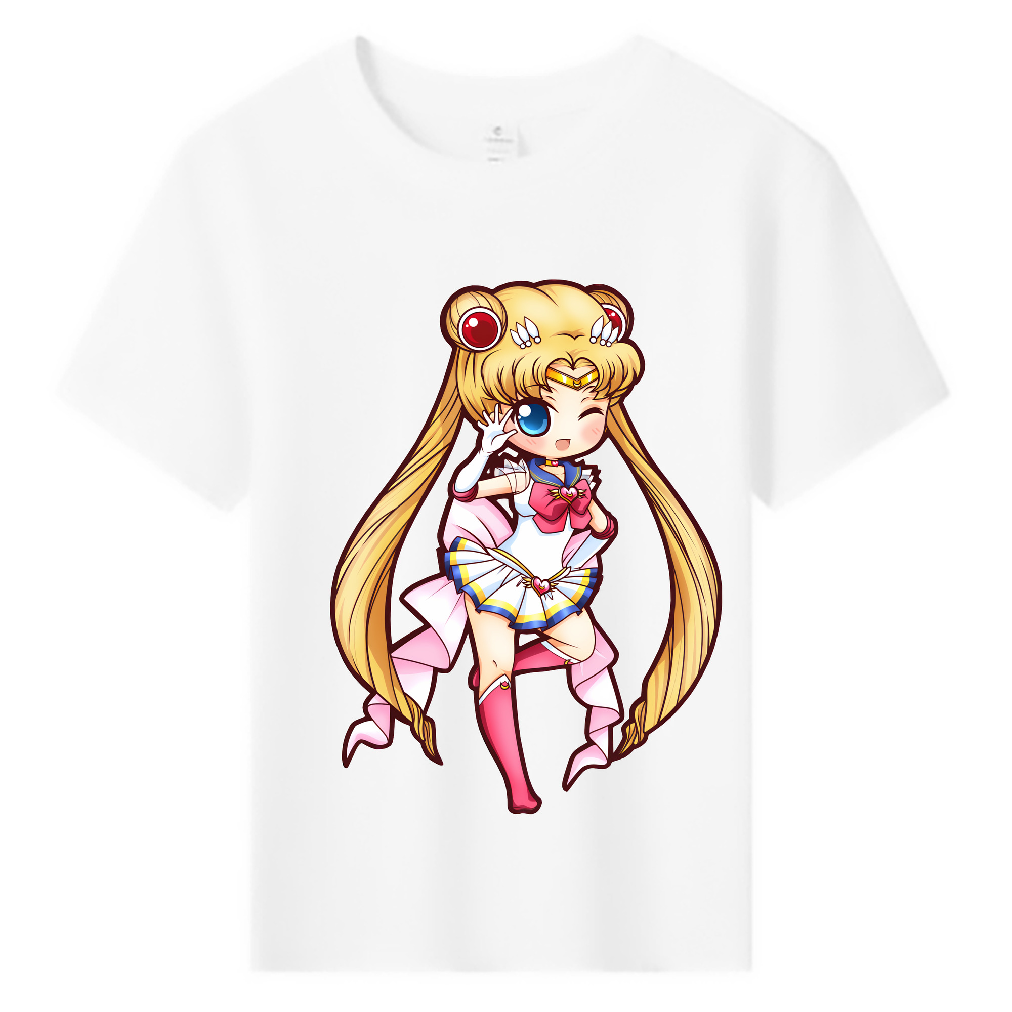 （画像用） 美少女戦士セーラームーン 月野 うさぎ つきの うさぎ Sailor Moon Tsukino Usagi 綿100％キッズTシャツ（フロントプリント）