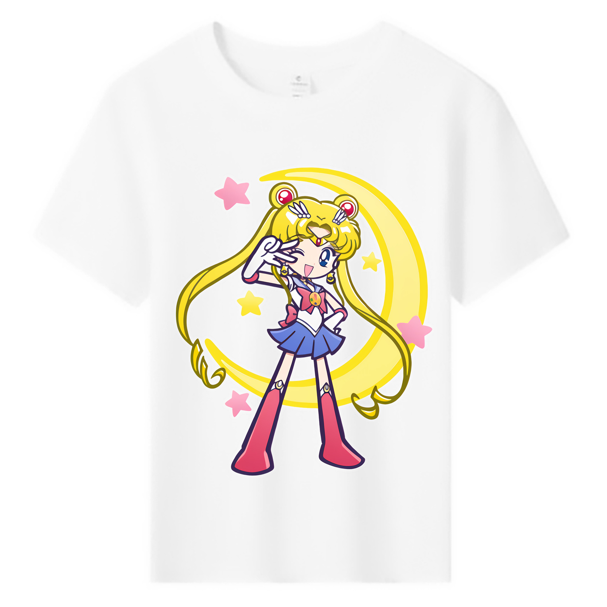 （画像用） 美少女戦士セーラームーン 月野 うさぎ つきの うさぎ Sailor Moon Tsukino Usagi 綿100％キッズTシャツ（フロントプリント）