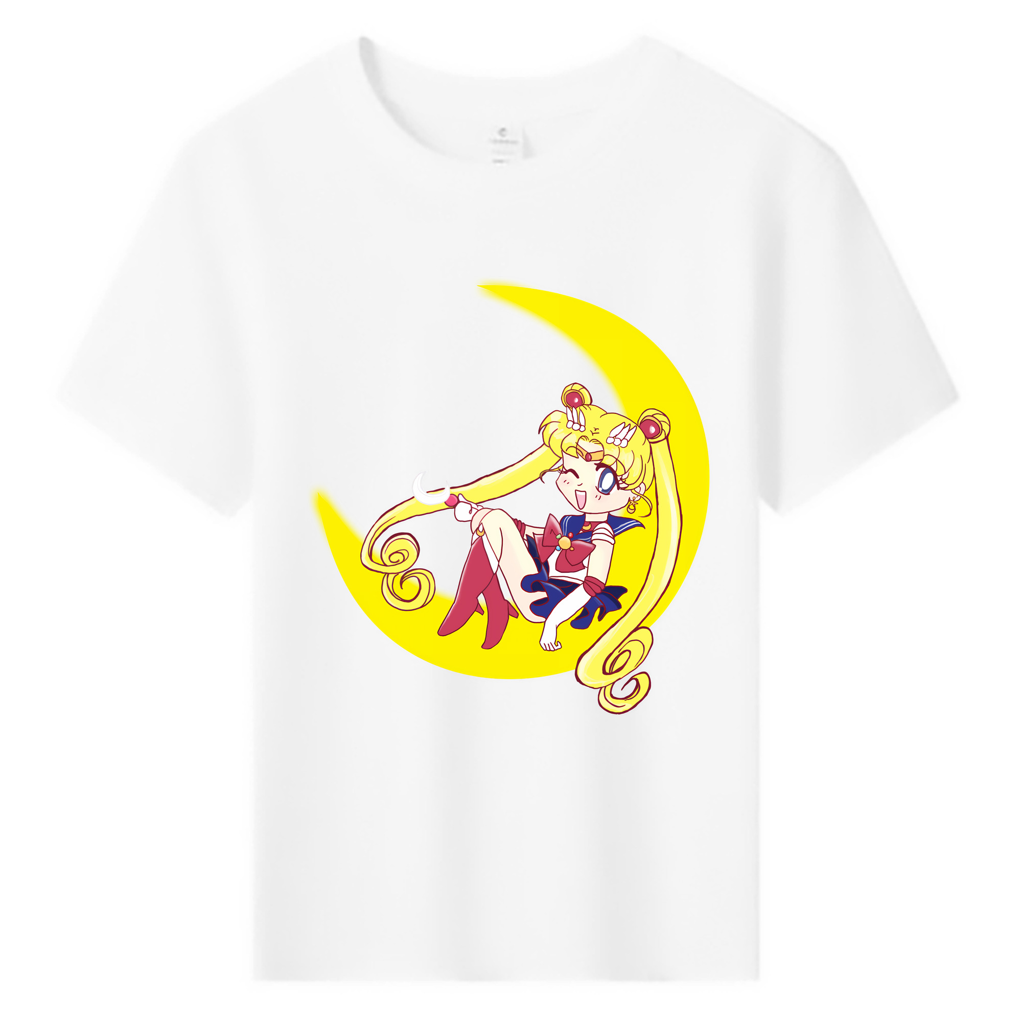 （画像用） 美少女戦士セーラームーン 月野 うさぎ つきの うさぎ Sailor Moon Tsukino Usagi 綿100％キッズTシャツ（フロントプリント）