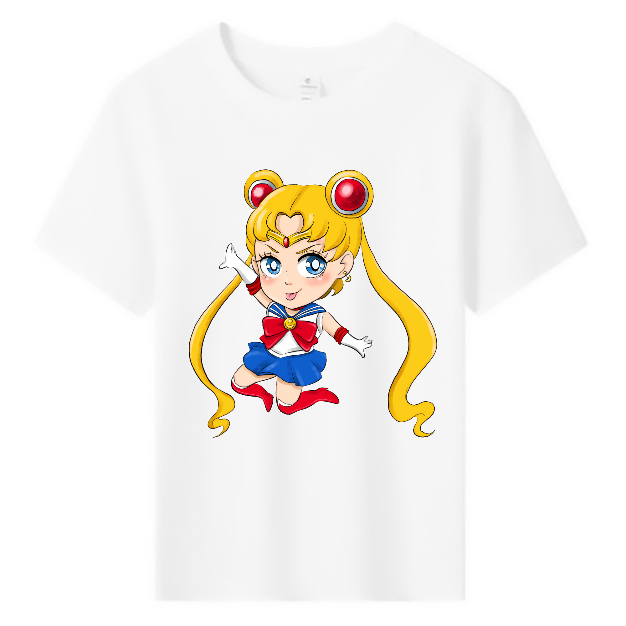 （画像用） 美少女戦士セーラームーン 月野 うさぎ つきの うさぎ Sailor Moon Tsukino Usagi 綿100％キッズTシャツ（フロントプリント）