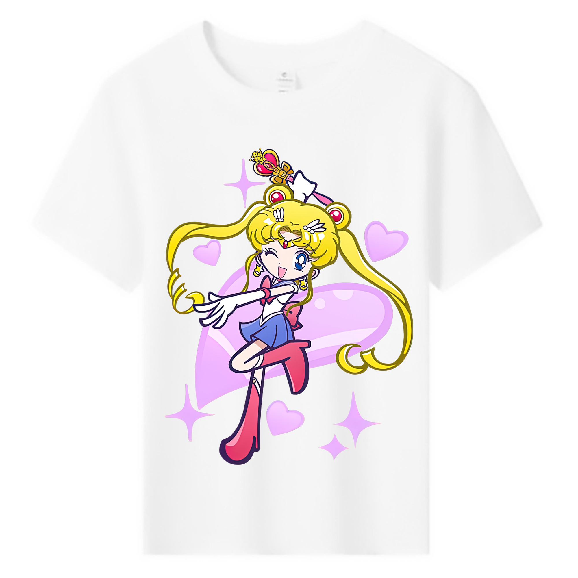 （画像用） 美少女戦士セーラームーン 月野 うさぎ つきの うさぎ Sailor Moon Tsukino Usagi 綿100％キッズTシャツ（フロントプリント）