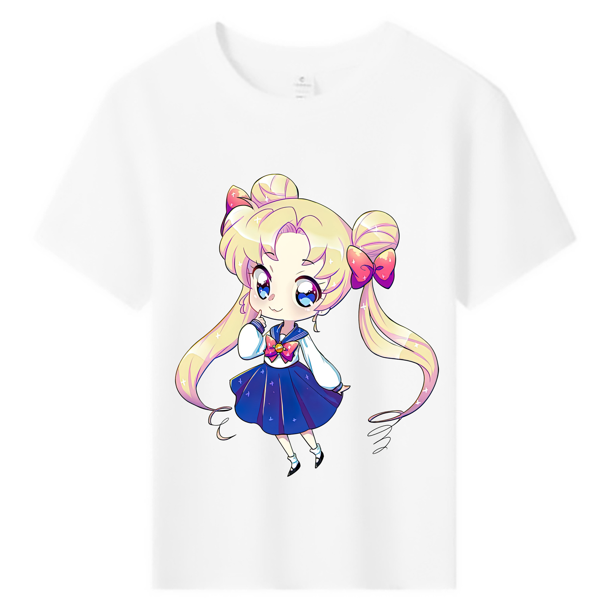 （画像用） 美少女戦士セーラームーン 月野 うさぎ つきの うさぎ Sailor Moon Tsukino Usagi 綿100％キッズTシャツ（フロントプリント）