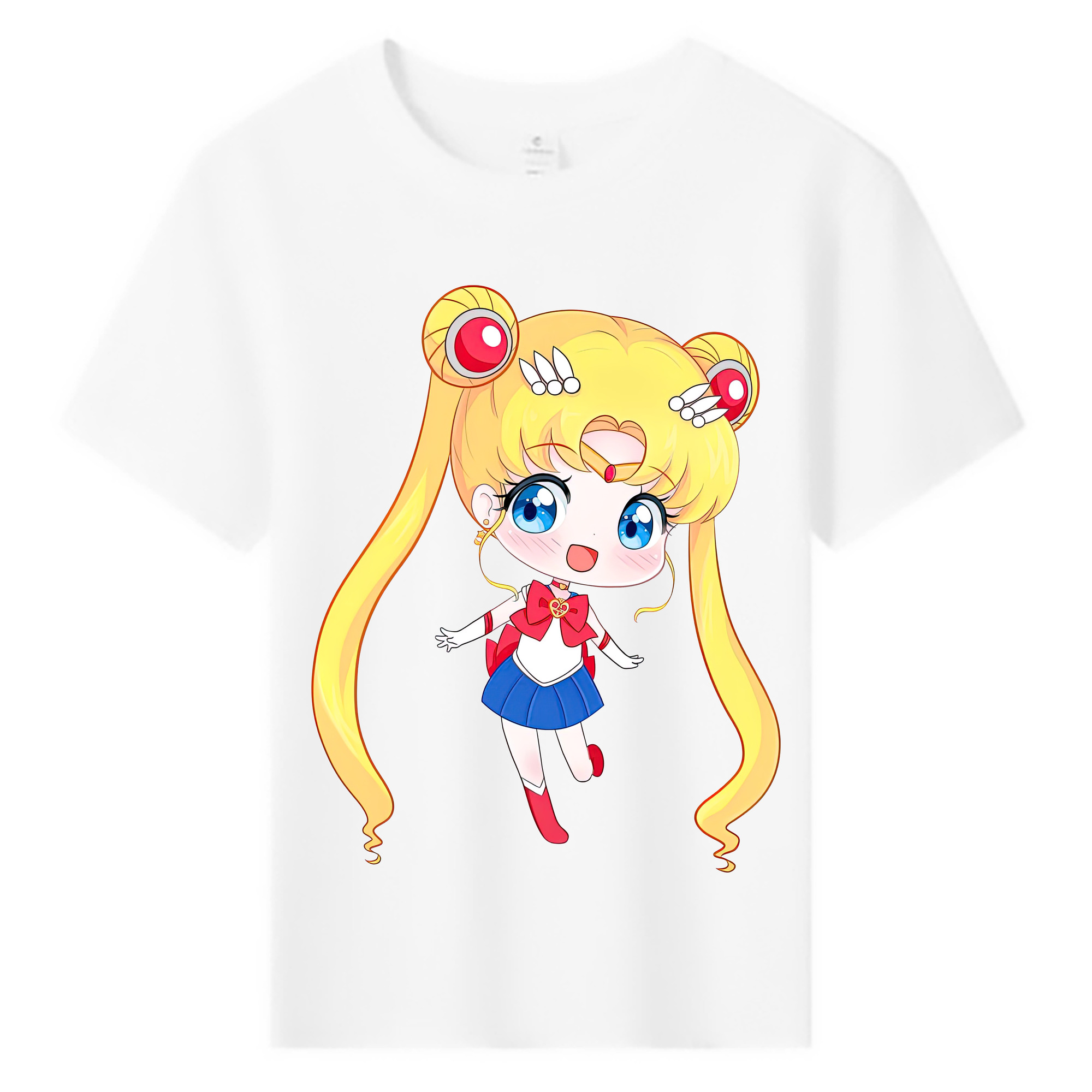 （画像用） 美少女戦士セーラームーン 月野 うさぎ つきの うさぎ Sailor Moon Tsukino Usagi 綿100％キッズTシャツ（フロントプリント）