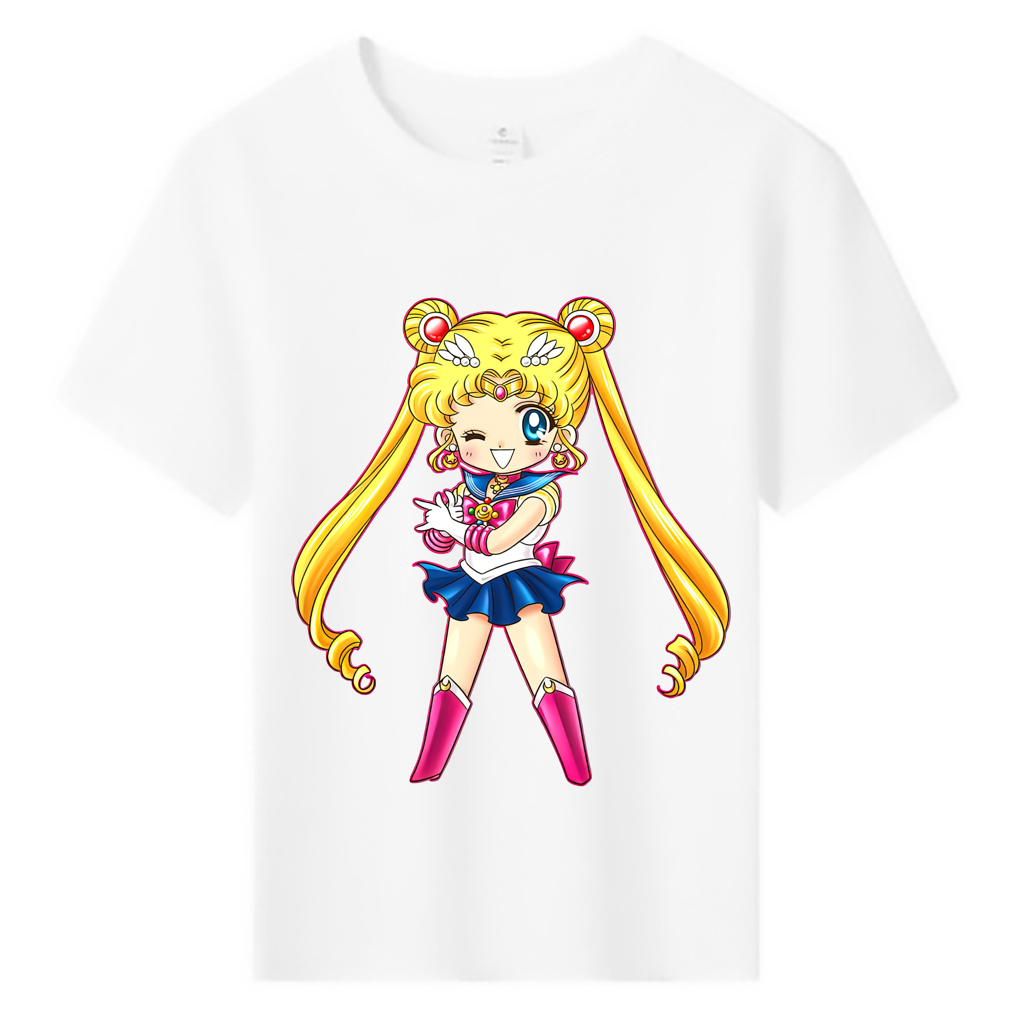 （画像用） 美少女戦士セーラームーン 月野 うさぎ つきの うさぎ Sailor Moon Tsukino Usagi 綿100％キッズTシャツ（フロントプリント）