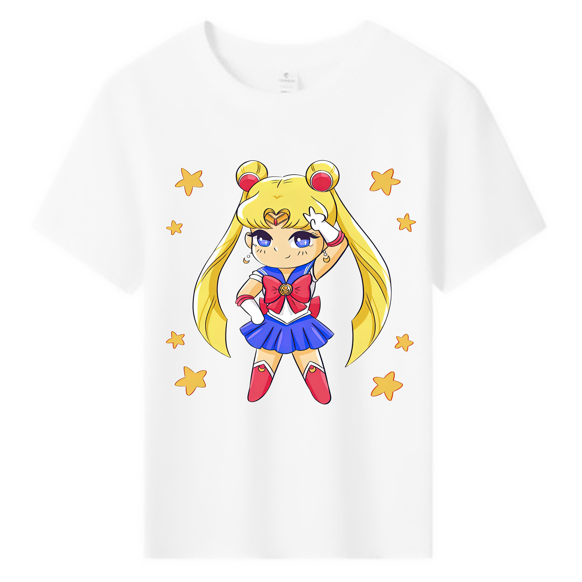 （画像用） 美少女戦士セーラームーン 月野 うさぎ つきの うさぎ Sailor Moon Tsukino Usagi 綿100％キッズTシャツ（フロントプリント）