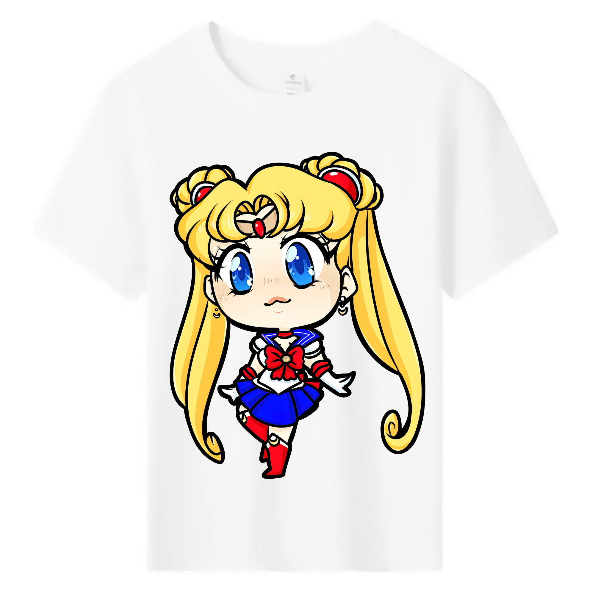（画像用） 美少女戦士セーラームーン 月野 うさぎ つきの うさぎ Sailor Moon Tsukino Usagi 綿100％キッズTシャツ（フロントプリント）