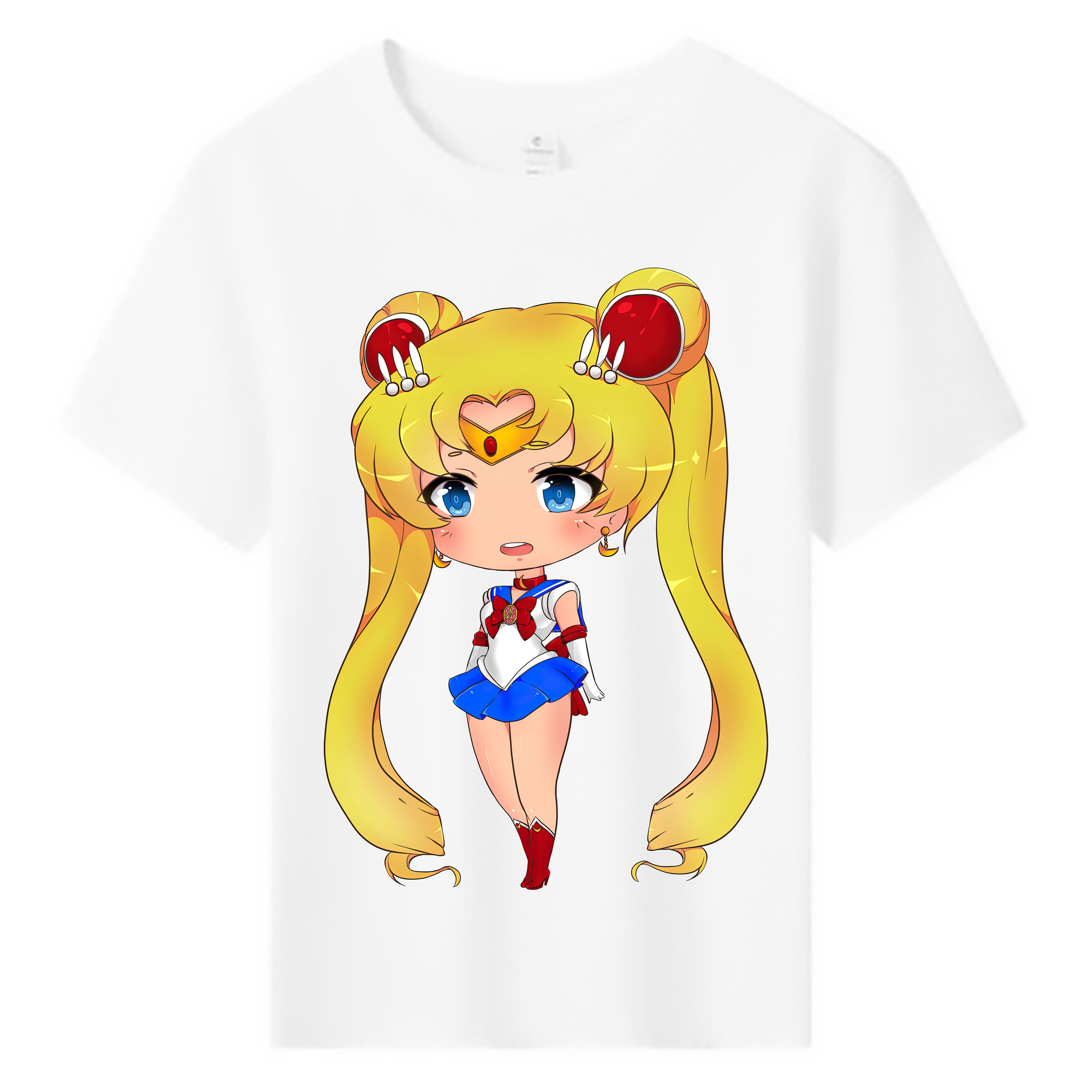 （画像用） 美少女戦士セーラームーン 月野 うさぎ つきの うさぎ Sailor Moon Tsukino Usagi 綿100％キッズTシャツ（フロントプリント）