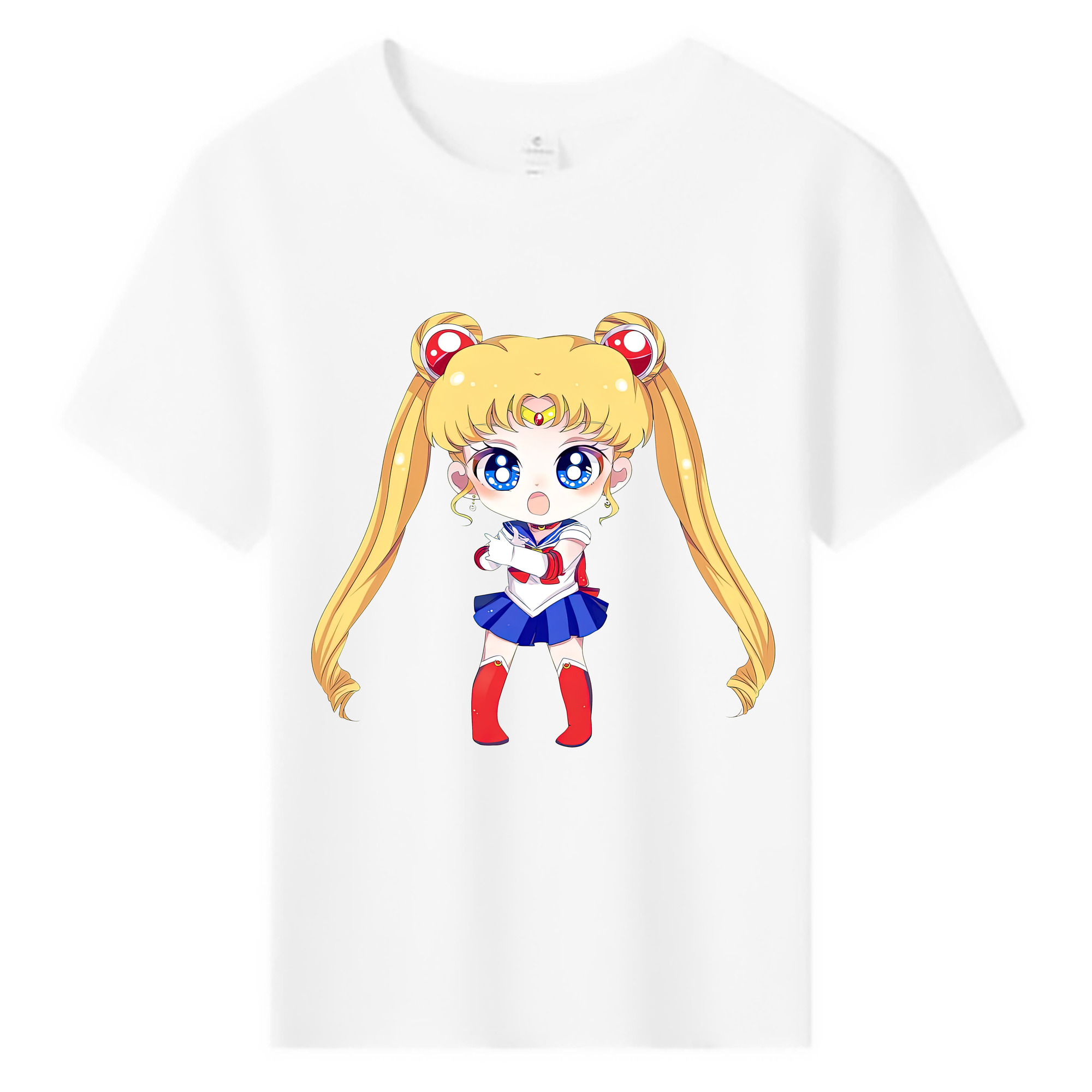 （画像用） 美少女戦士セーラームーン 月野 うさぎ つきの うさぎ Sailor Moon Tsukino Usagi 綿100％キッズTシャツ（フロントプリント）