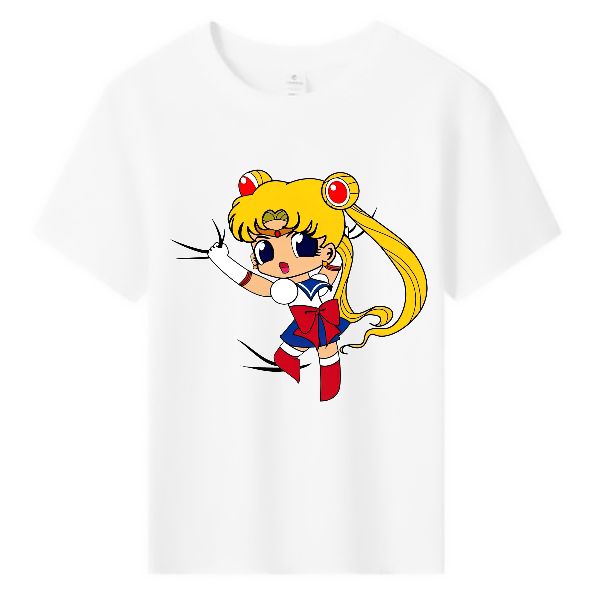 （画像用） 美少女戦士セーラームーン 月野 うさぎ つきの うさぎ Sailor Moon Tsukino Usagi 綿100％キッズTシャツ（フロントプリント）