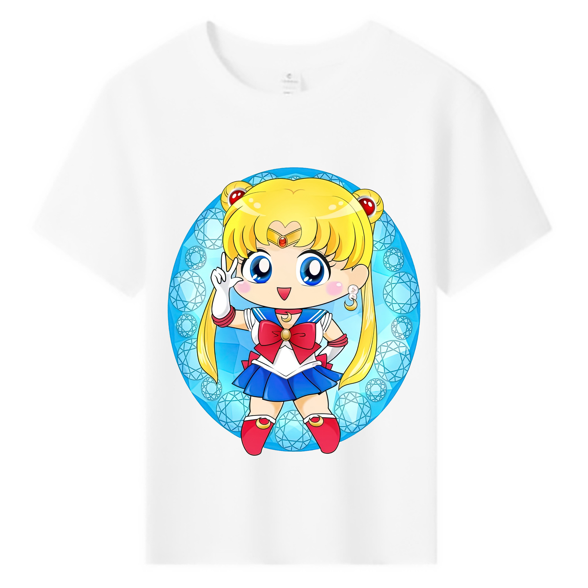 （画像用） 美少女戦士セーラームーン 月野 うさぎ つきの うさぎ Sailor Moon Tsukino Usagi 綿100％キッズTシャツ（フロントプリント）