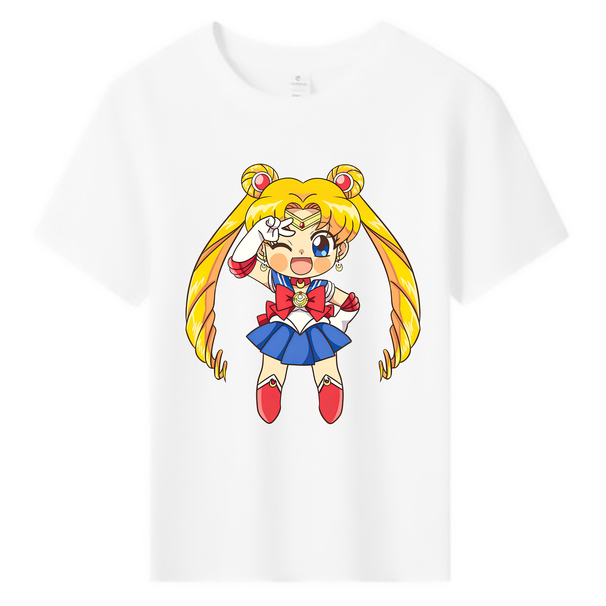 （画像用） 美少女戦士セーラームーン 月野 うさぎ つきの うさぎ Sailor Moon Tsukino Usagi 綿100％キッズTシャツ（フロントプリント）