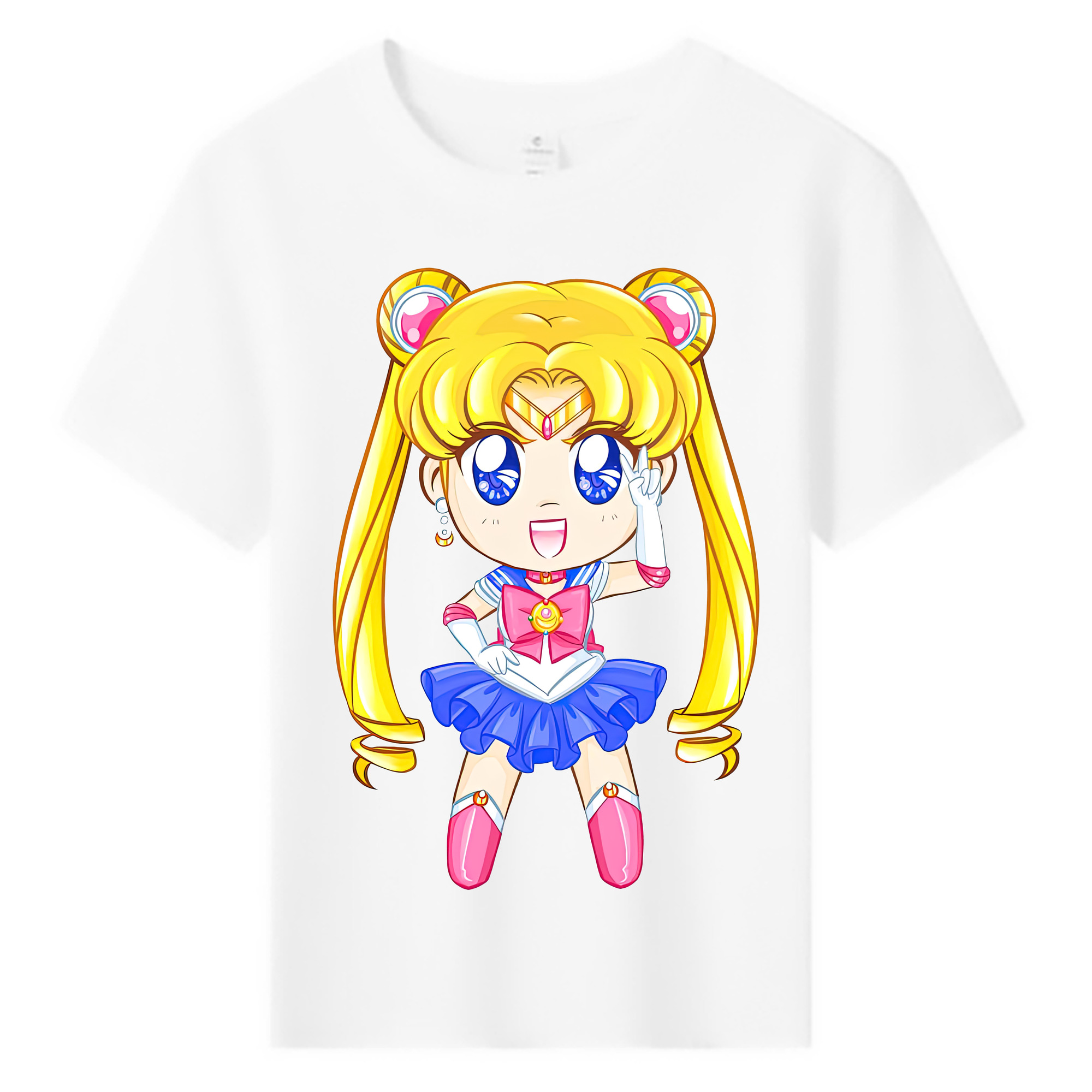 （画像用） 美少女戦士セーラームーン 月野 うさぎ つきの うさぎ Sailor Moon Tsukino Usagi 綿100％キッズTシャツ（フロントプリント）