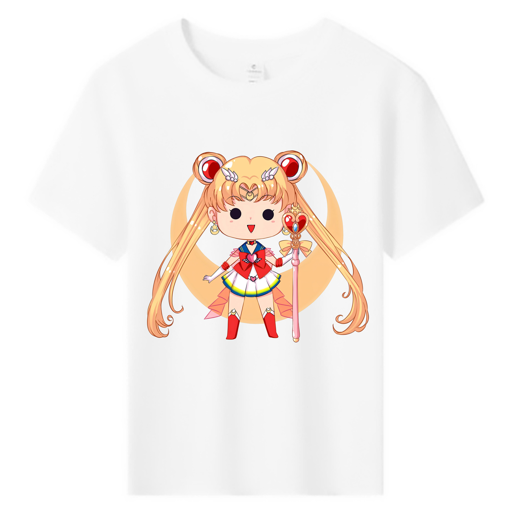 （画像用） 美少女戦士セーラームーン 月野 うさぎ つきの うさぎ Sailor Moon Tsukino Usagi 綿100％キッズTシャツ（フロントプリント）