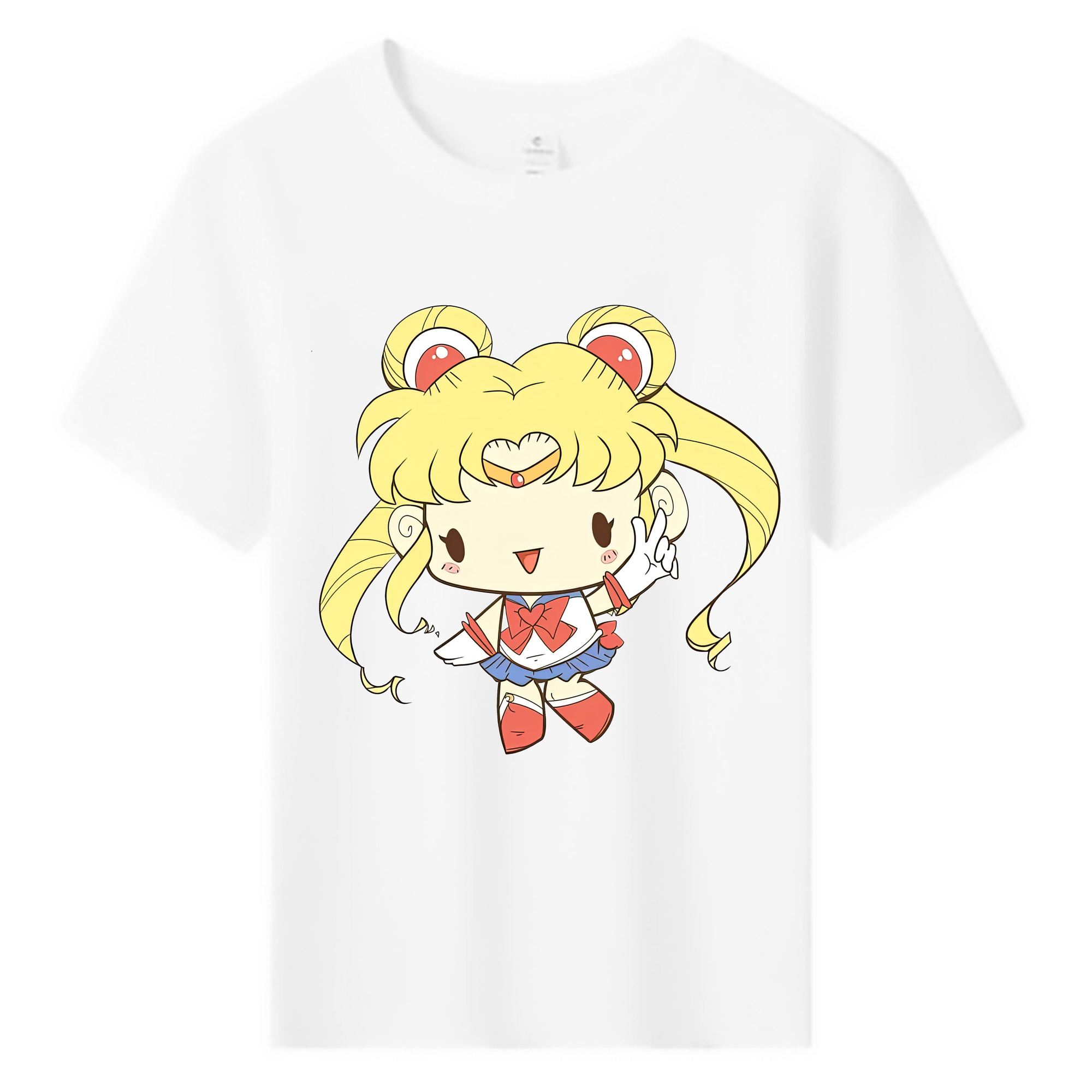 （画像用） 美少女戦士セーラームーン 月野 うさぎ つきの うさぎ Sailor Moon Tsukino Usagi 綿100％キッズTシャツ（フロントプリント）