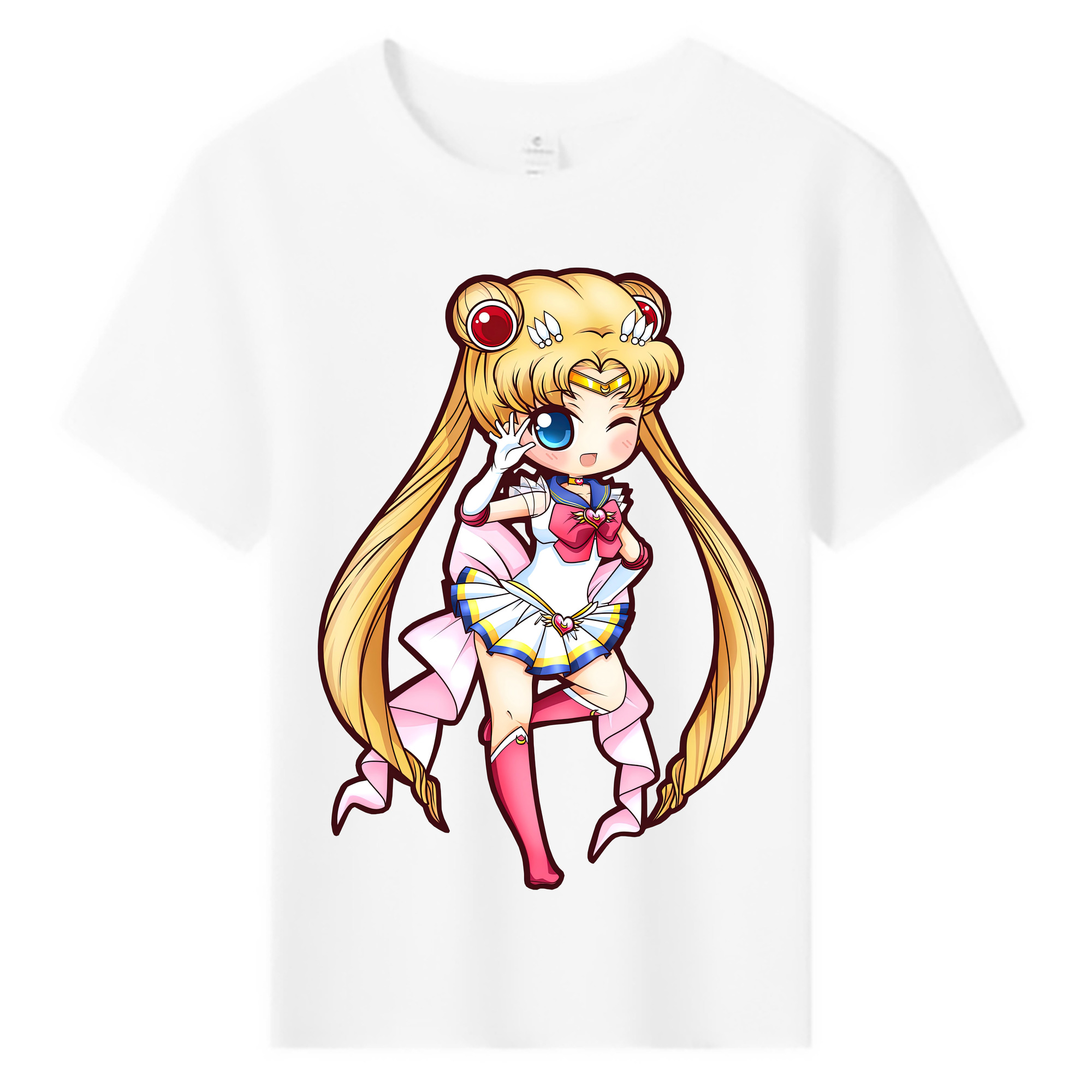 （画像用） 美少女戦士セーラームーン 月野 うさぎ つきの うさぎ Sailor Moon Tsukino Usagi 綿100％キッズTシャツ（フロントプリント）
