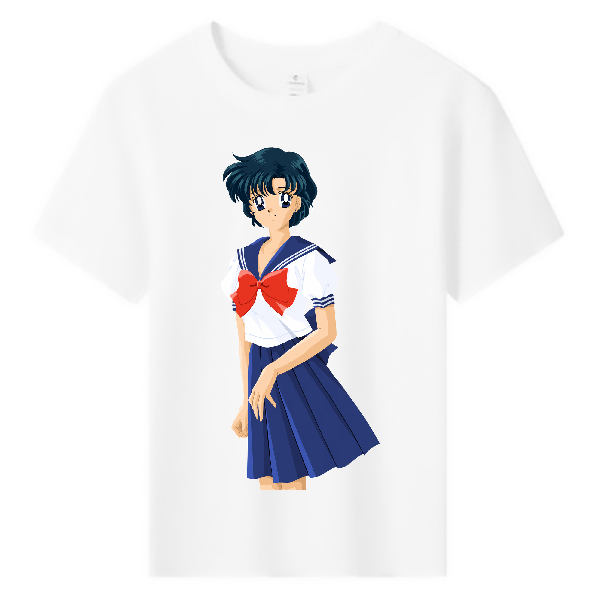 （画像用） 美少女戦士セーラームーン 水野 亜美 みずの あみ Sailor Moon Mizuno Ami 綿100％キッズTシャツ（フロントプリント）