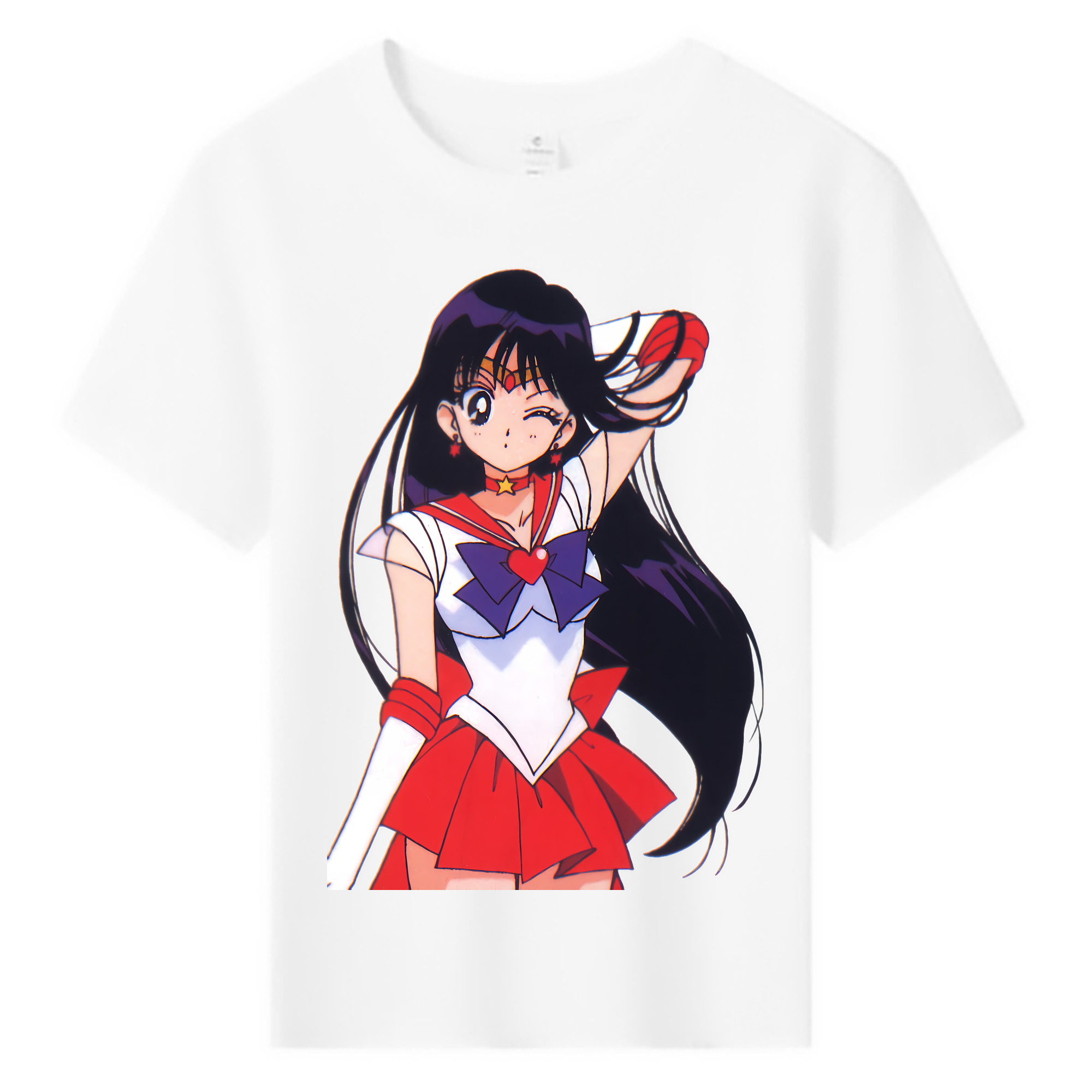 （画像用） 美少女戦士セーラームーン 火野レイ ひの レイ Sailor Moon Hino Rei （セーラーマーズ,Sailor Mars） 綿100％キッズTシャツ（フロントプリント）