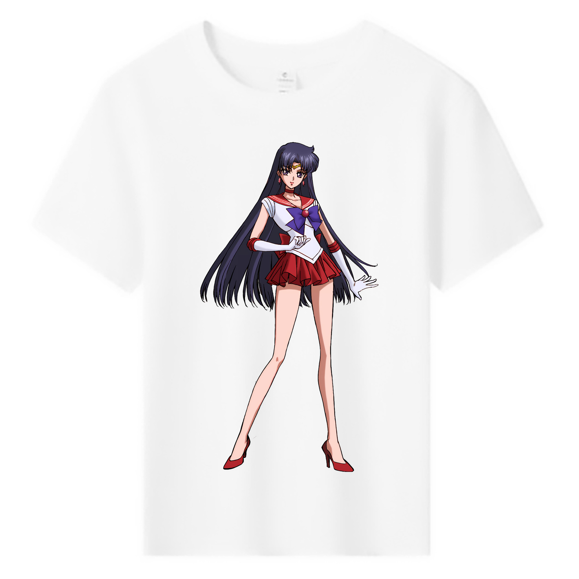 （画像用） 美少女戦士セーラームーン 火野レイ ひの レイ Sailor Moon Hino Rei （セーラーマーズ,Sailor Mars） 綿100％キッズTシャツ（フロントプリント）