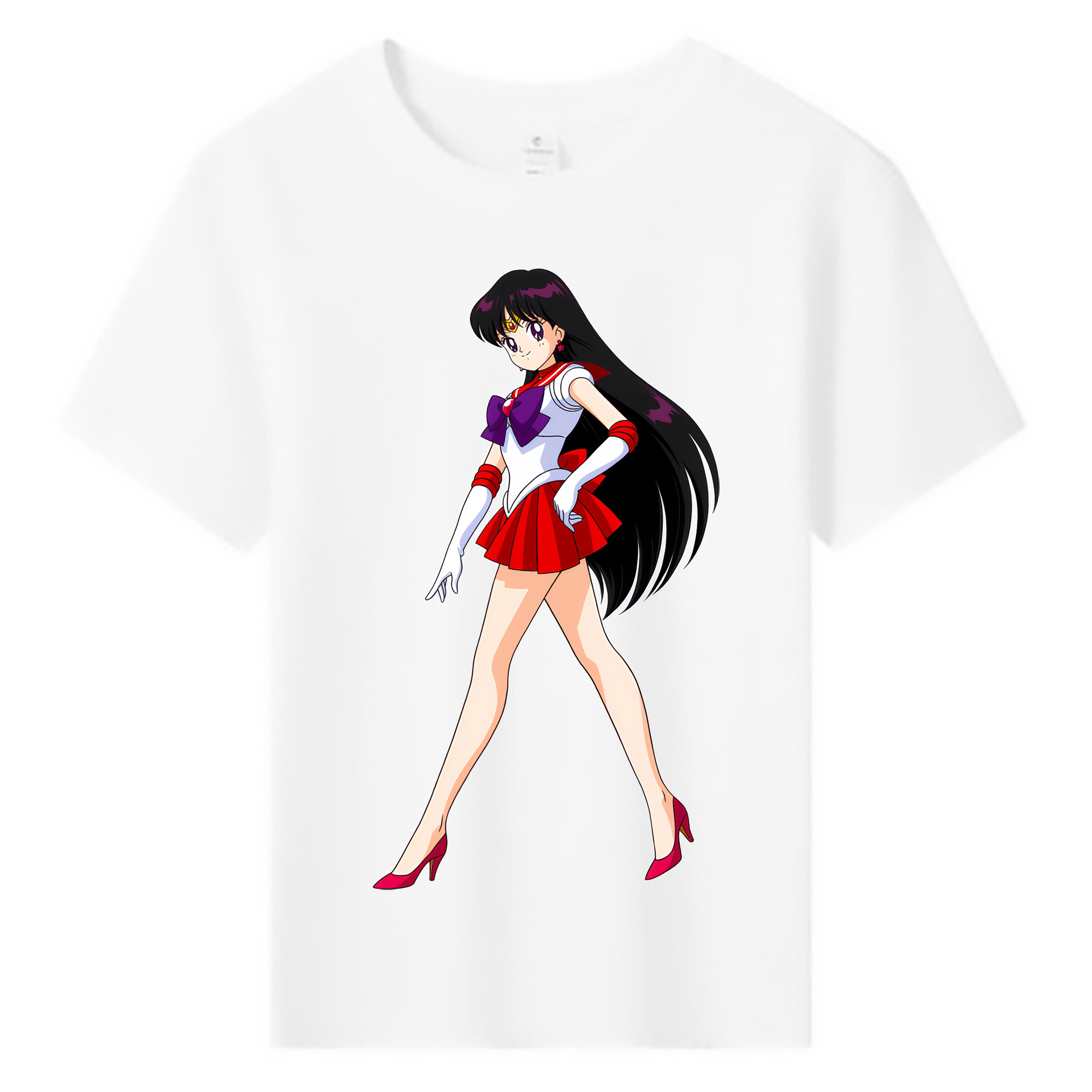 （画像用） 美少女戦士セーラームーン 火野レイ ひの レイ Sailor Moon Hino Rei （セーラーマーズ,Sailor Mars） 綿100％キッズTシャツ（フロントプリント）