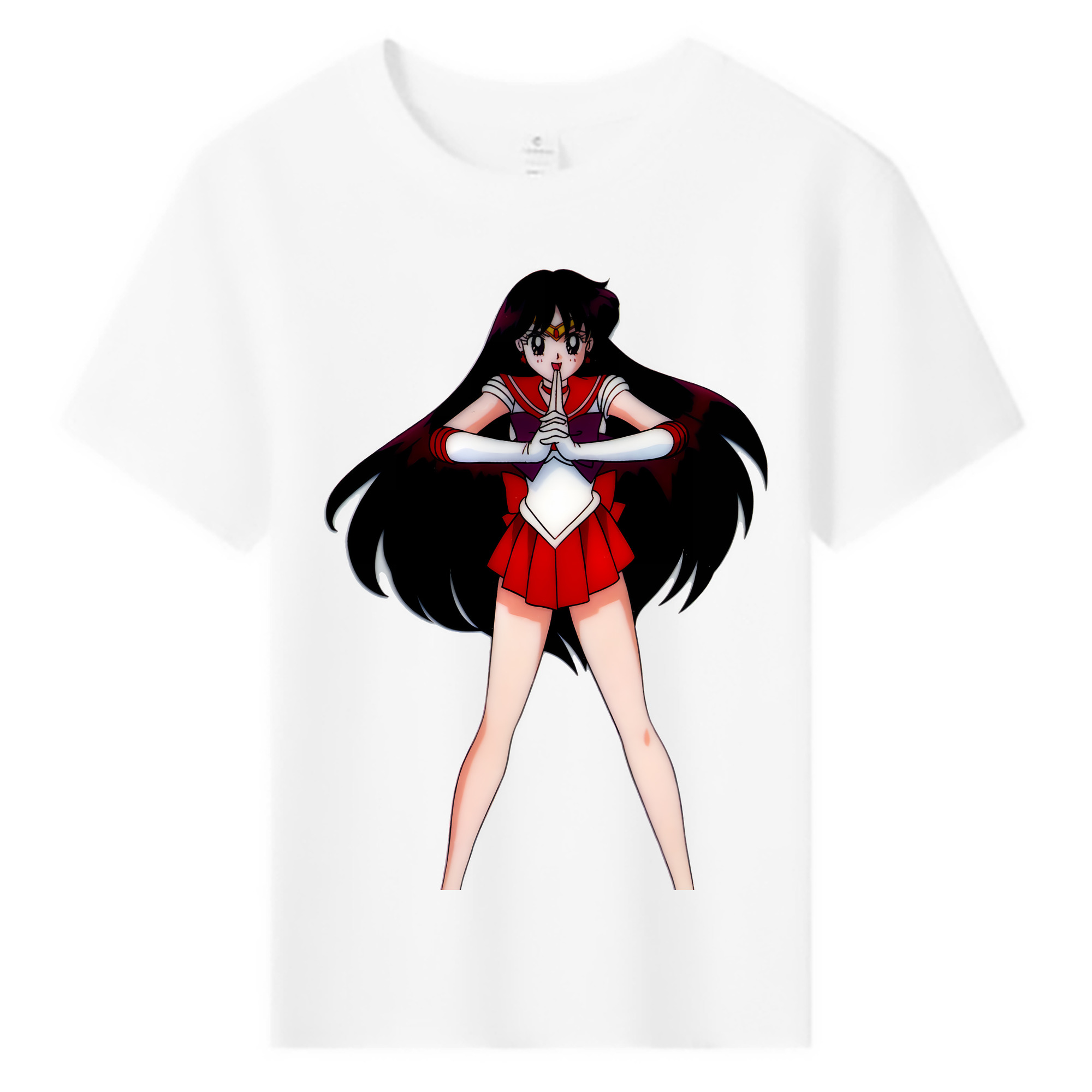 （画像用） 美少女戦士セーラームーン 火野レイ ひの レイ Sailor Moon Hino Rei （セーラーマーズ,Sailor Mars） 綿100％キッズTシャツ（フロントプリント）