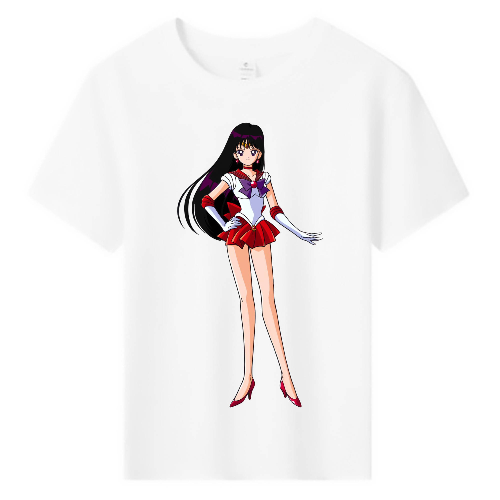 （画像用） 美少女戦士セーラームーン 火野レイ ひの レイ Sailor Moon Hino Rei （セーラーマーズ,Sailor Mars） 綿100％キッズTシャツ（フロントプリント）