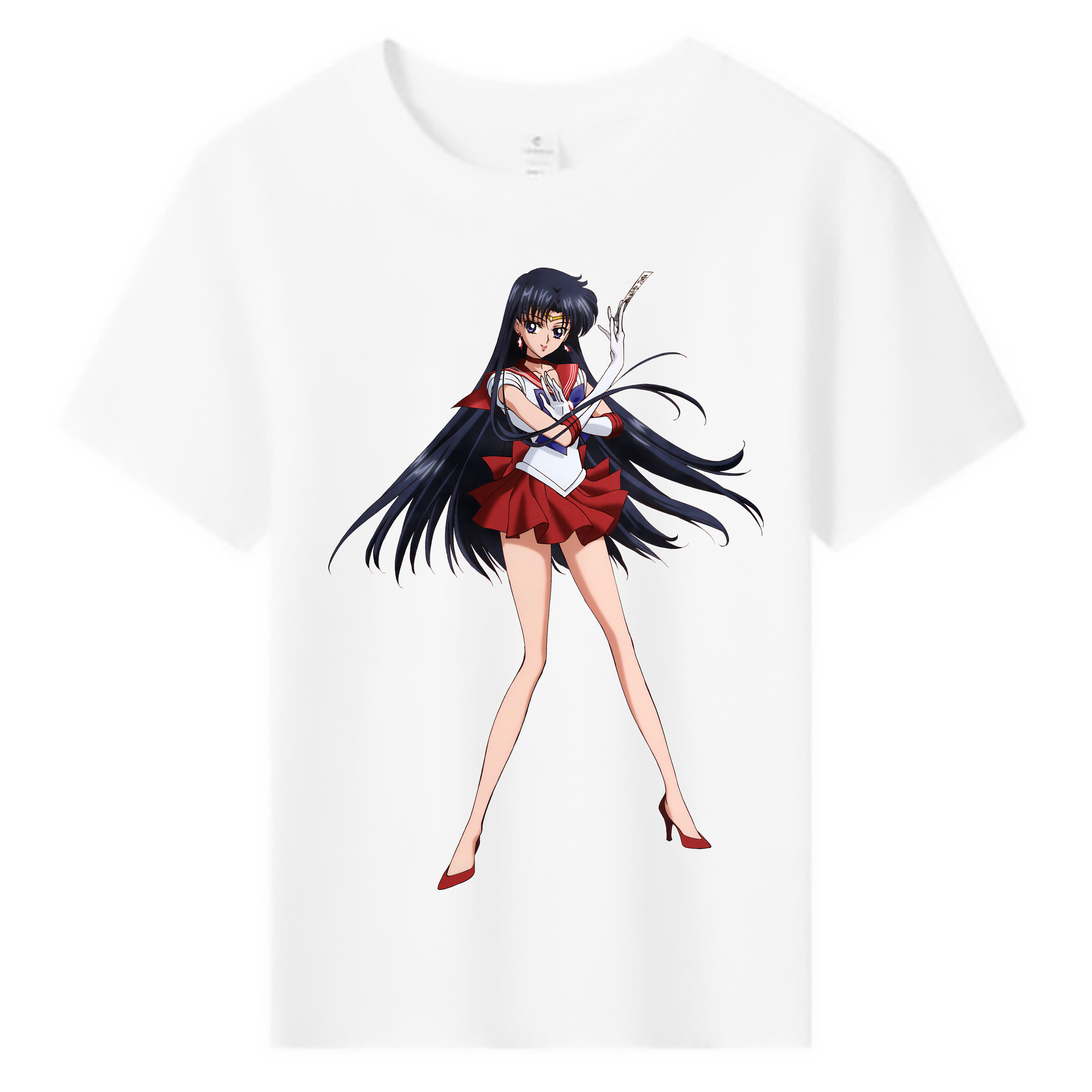 （画像用） 美少女戦士セーラームーン 火野レイ ひの レイ Sailor Moon Hino Rei （セーラーマーズ,Sailor Mars） 綿100％キッズTシャツ（フロントプリント）