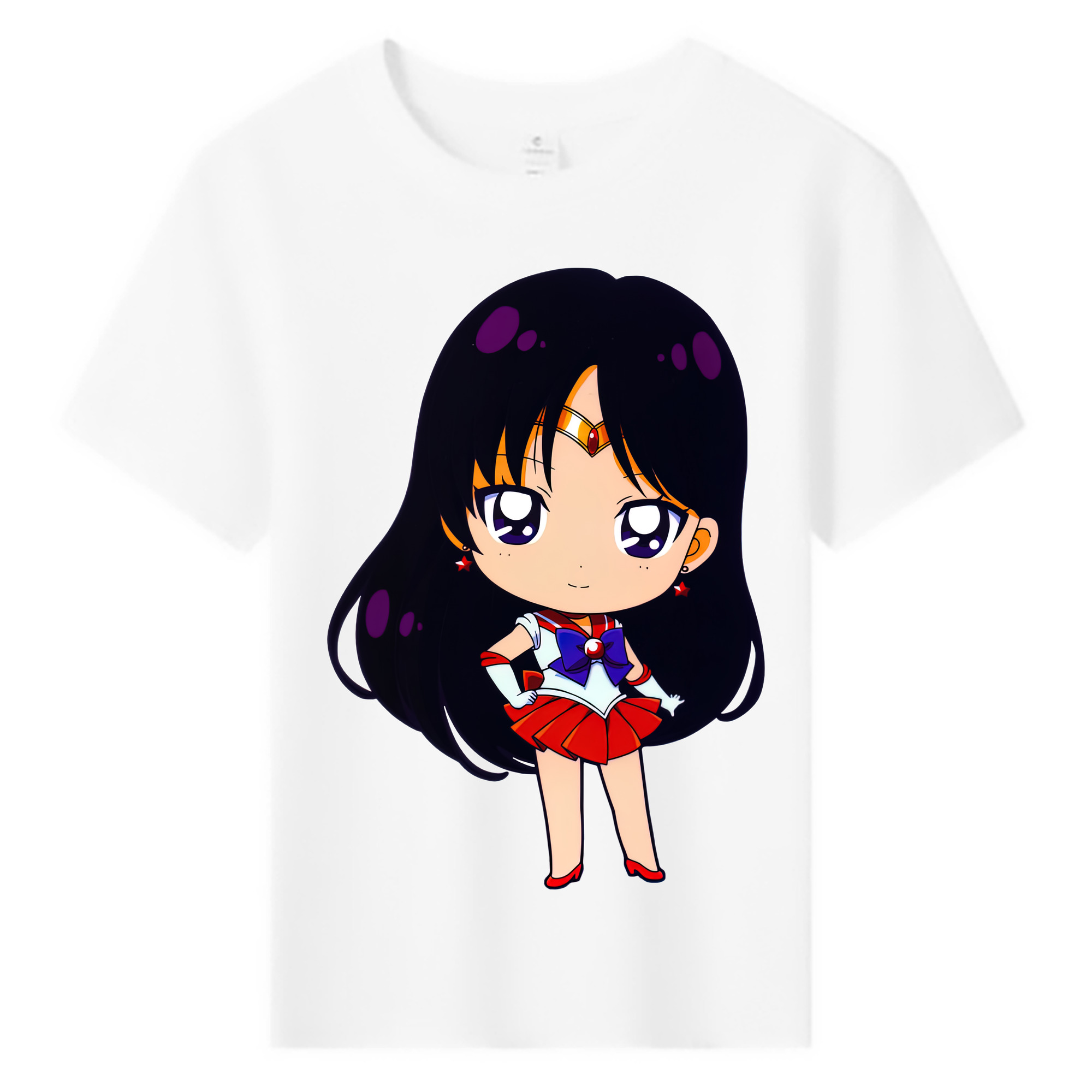 （画像用） 美少女戦士セーラームーン 火野レイ ひの レイ Sailor Moon Hino Rei （セーラーマーズ,Sailor Mars） 綿100％キッズTシャツ（フロントプリント）
