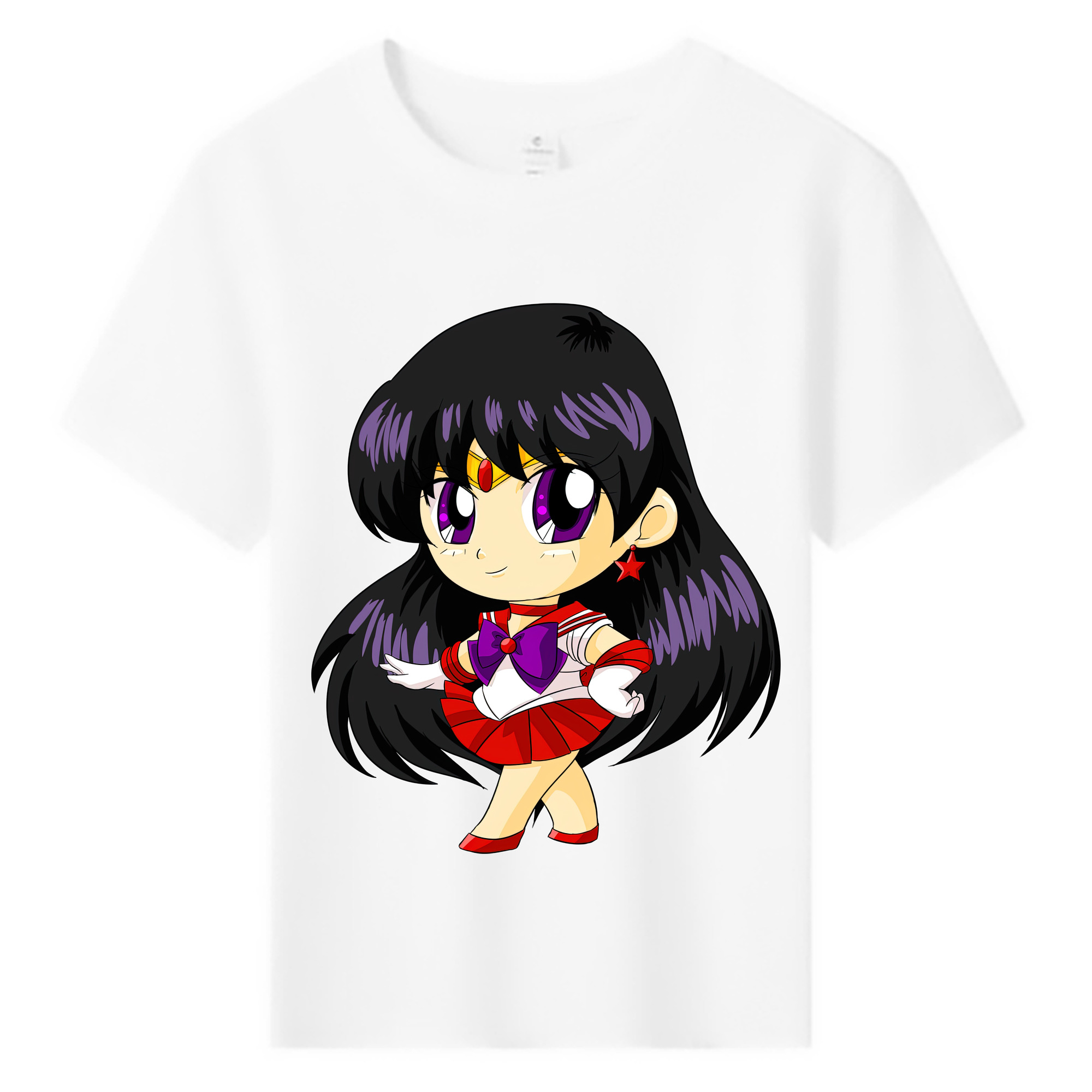 （画像用） 美少女戦士セーラームーン 火野レイ ひの レイ Sailor Moon Hino Rei （セーラーマーズ,Sailor Mars） 綿100％キッズTシャツ（フロントプリント）