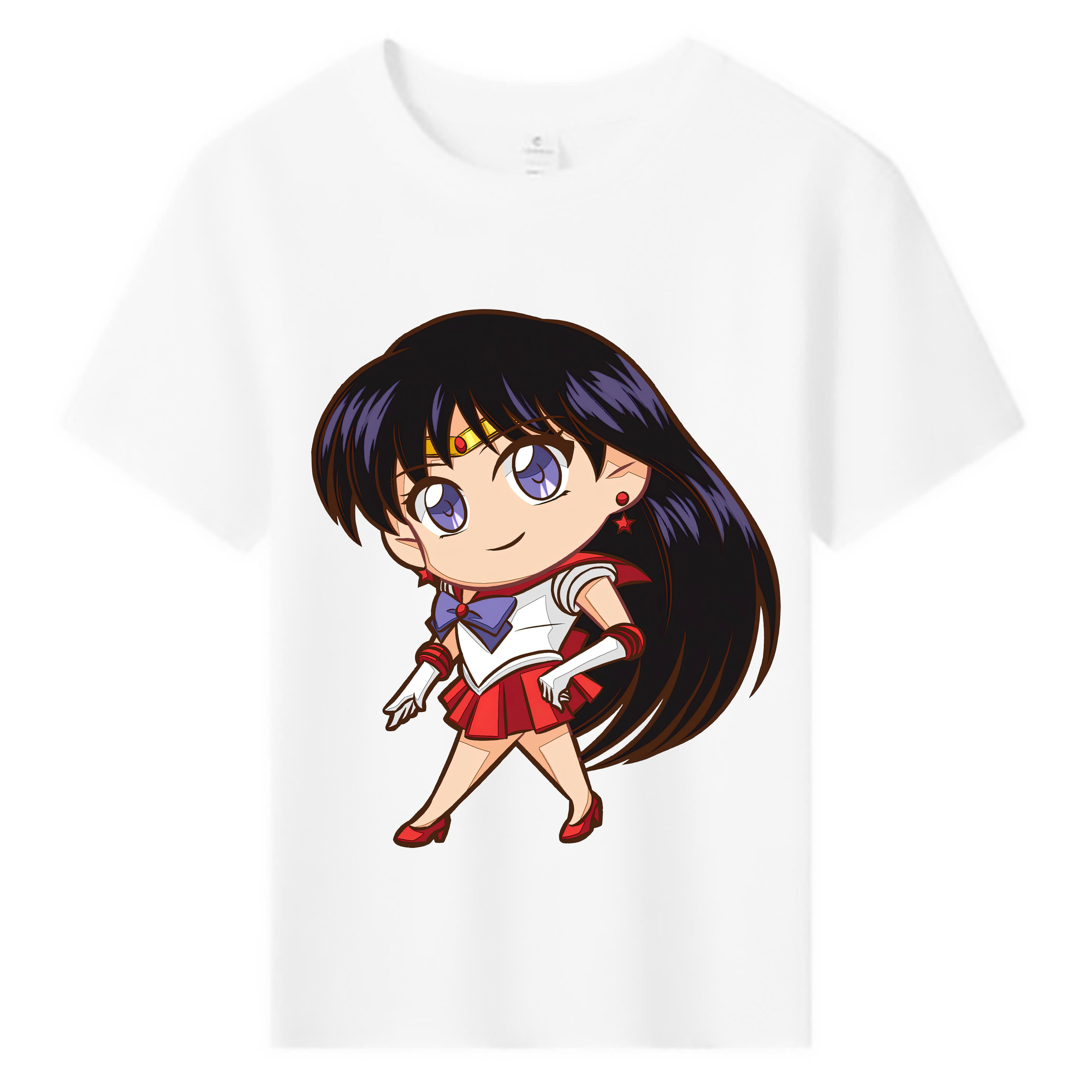 （画像用） 美少女戦士セーラームーン 火野レイ ひの レイ Sailor Moon Hino Rei （セーラーマーズ,Sailor Mars） 綿100％キッズTシャツ（フロントプリント）